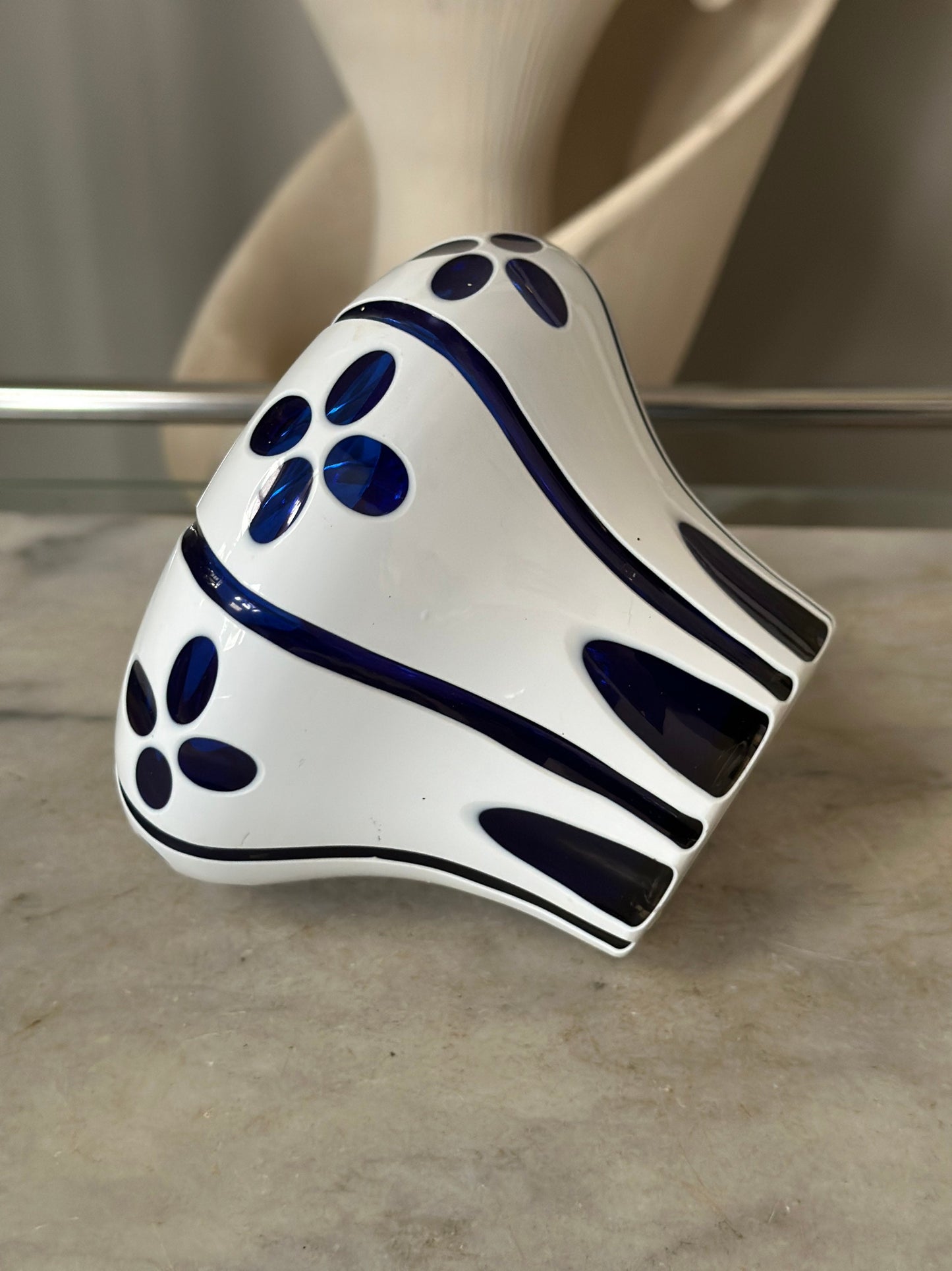 1920s Antique Art Deco Cobalt Art Glass Vase | Art Deco Decor