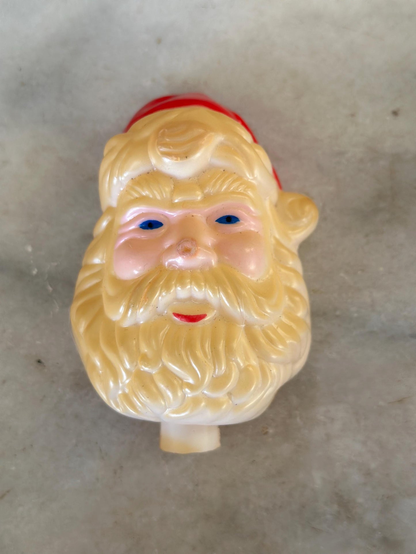 7 Vintage String Light Blow Mold Santa Claus Light Covers Retro/MCM