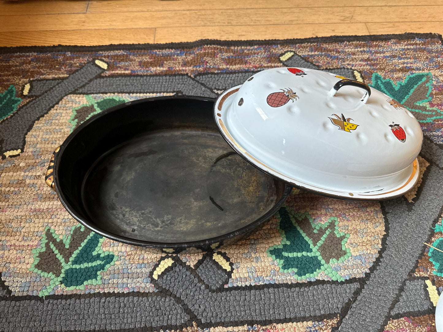 Mid-Century Modern George Briard Cookware 5 Piece Set | Ambrosia Pattwrn | Roaster | Saucepan | Coffee Pot | Teapot | MCM Kitchen