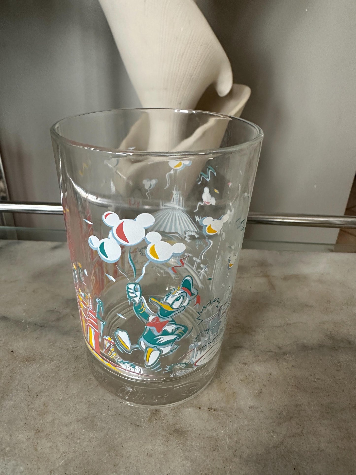 Walt Disney World Remember The Magic 25th Anniversary Glasses | Set of 4 | Mickey Mouse, Donald Duck, Goffy, Lumiere