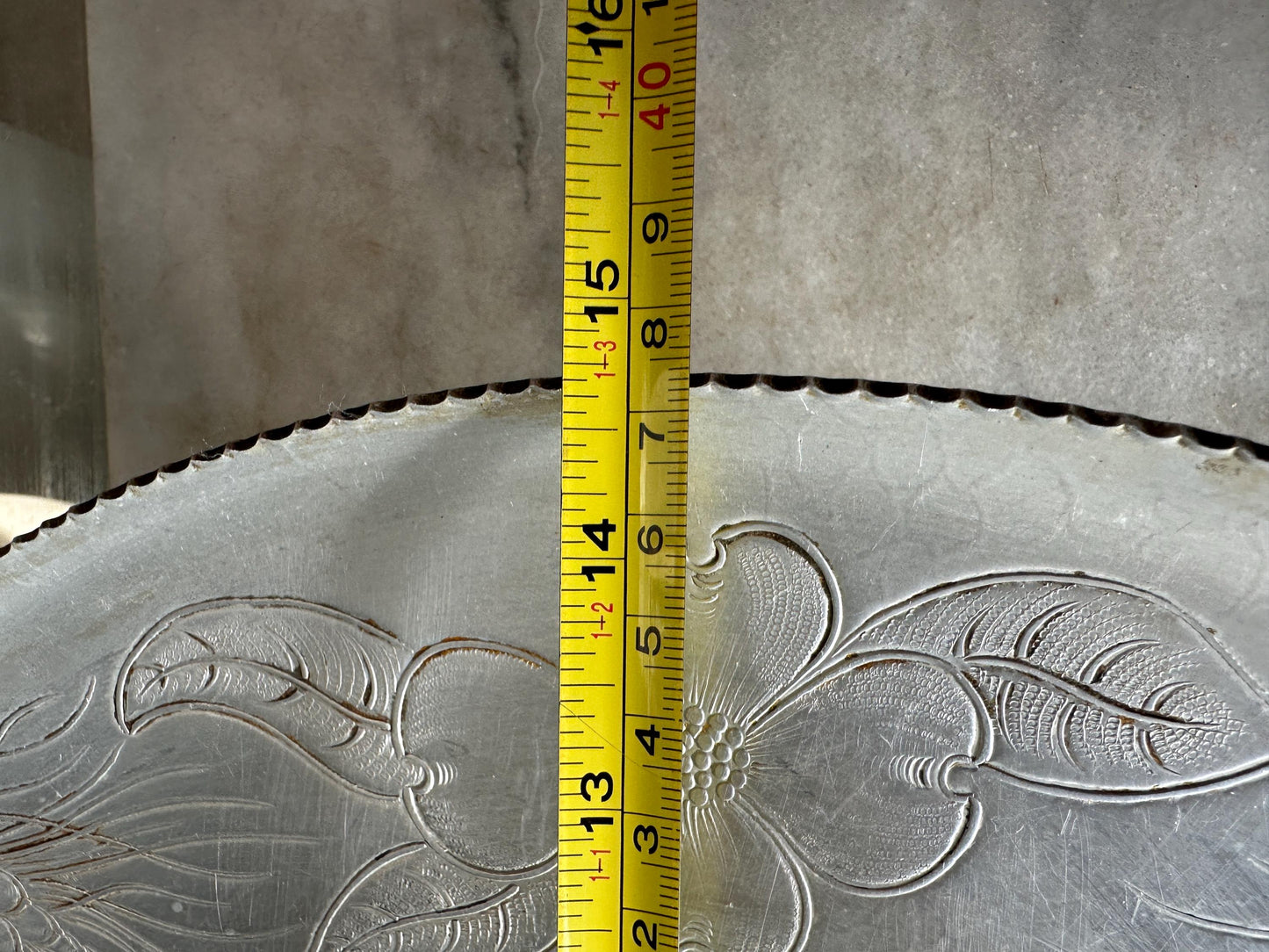 Vintage Wilson Specialties Lazy Susan: Hand-Wrought Aluminum & Divided Glass