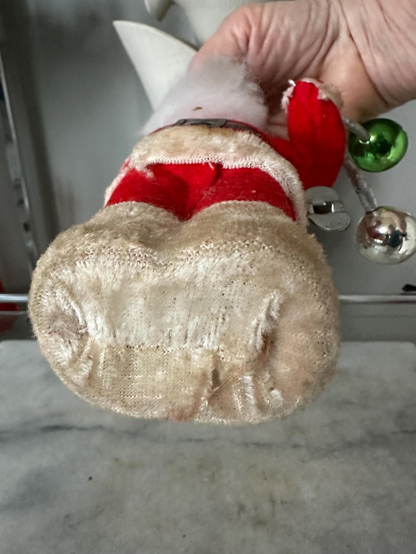 Vintage Wind-Up Santa Toy: 1950s Ringing Bell, Made in Japan