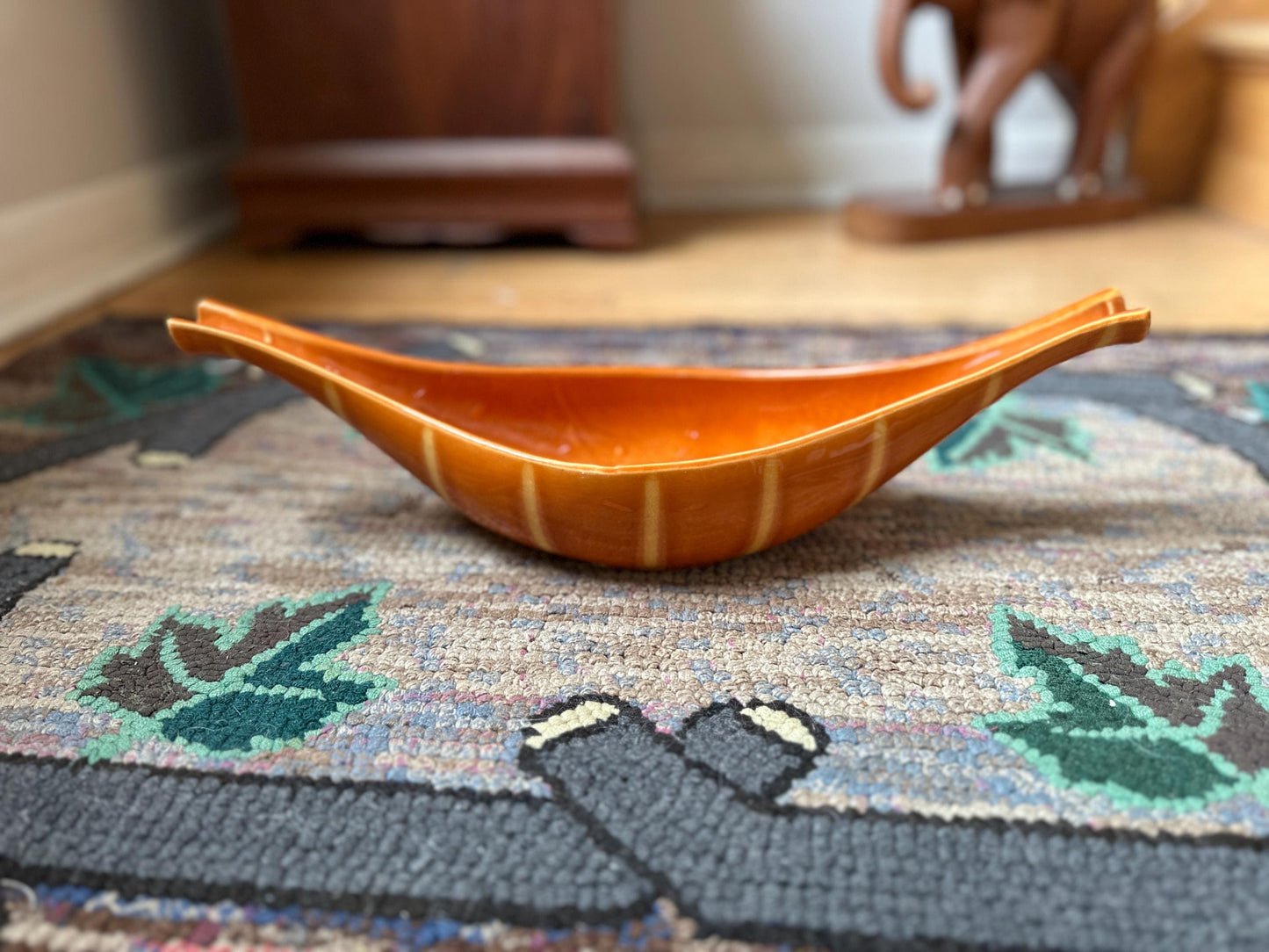 Vintage Hull 1950s Gondola Shaped Dish Tray Container