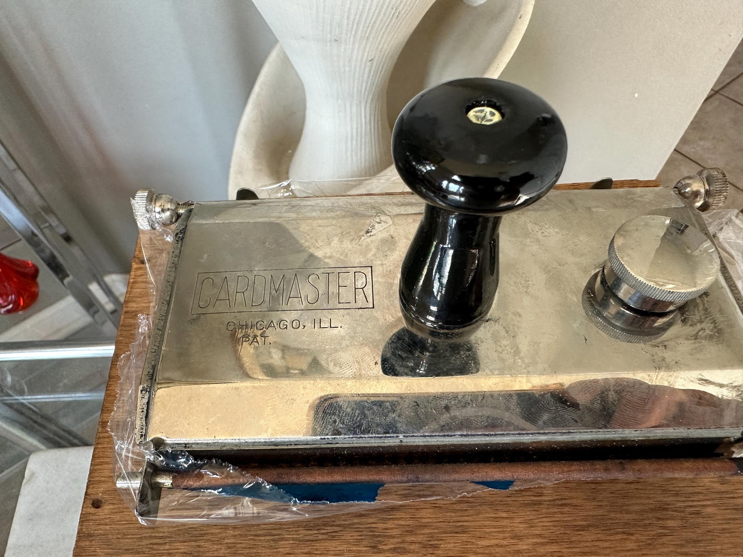 Vintage Cardmaster-Card Printer Machine Chicago USA with instructions