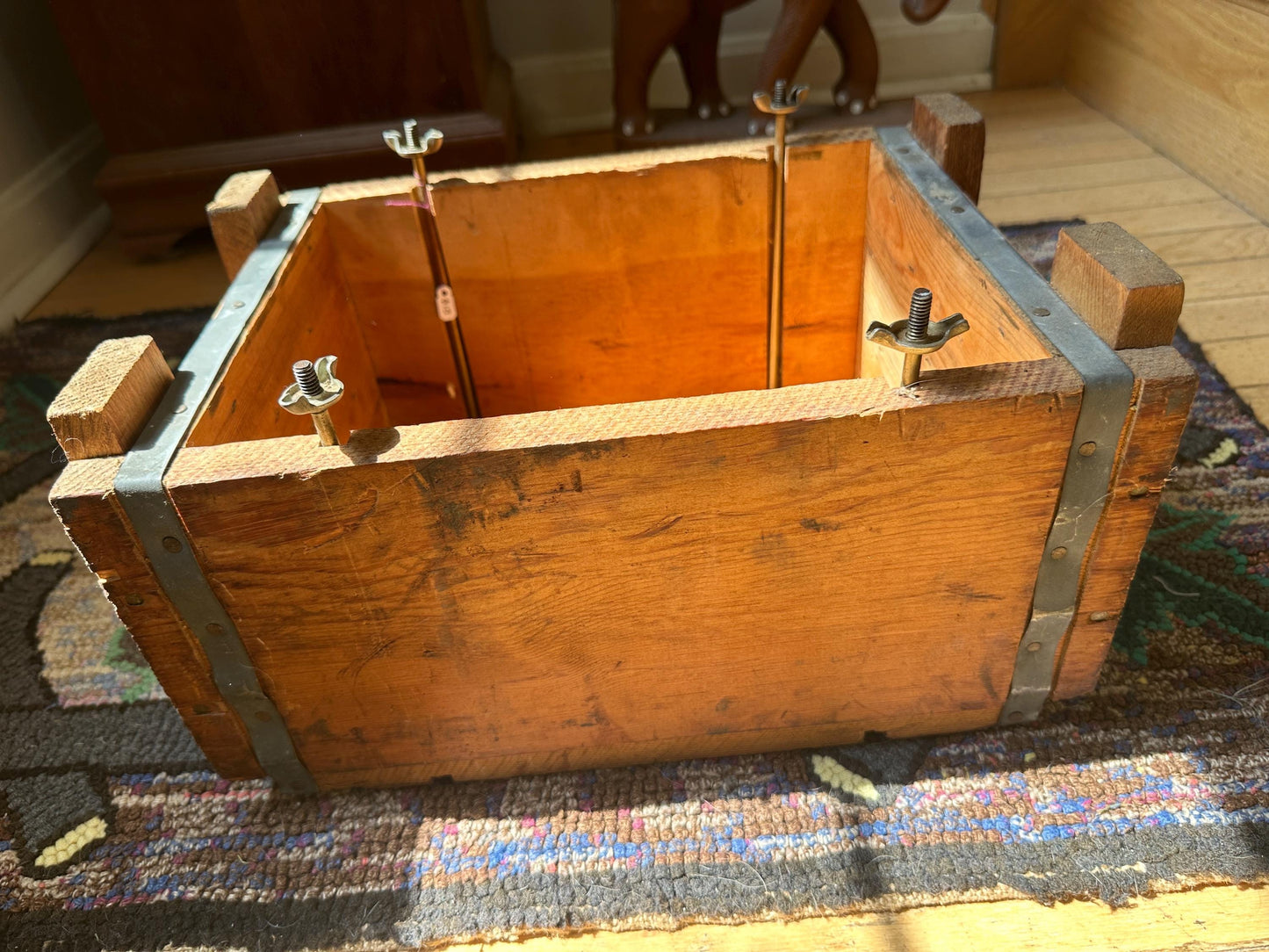 US Army Cal .30 Ball AN-M2 Wood Flaming Bomb Ammo Crate, Militaria, Industrial Decor