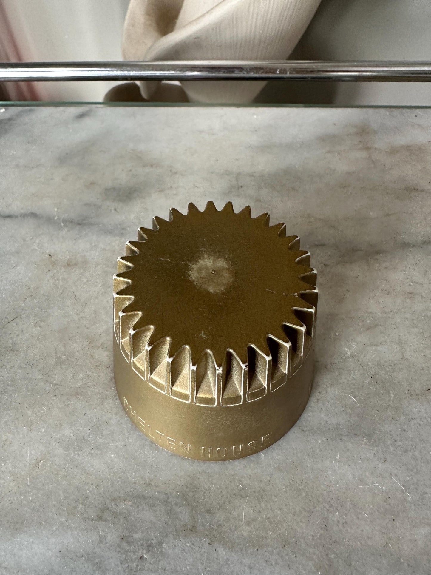 Mid Century Modern Frosted Glass Cocktail Shaker with MCM Shot Glass