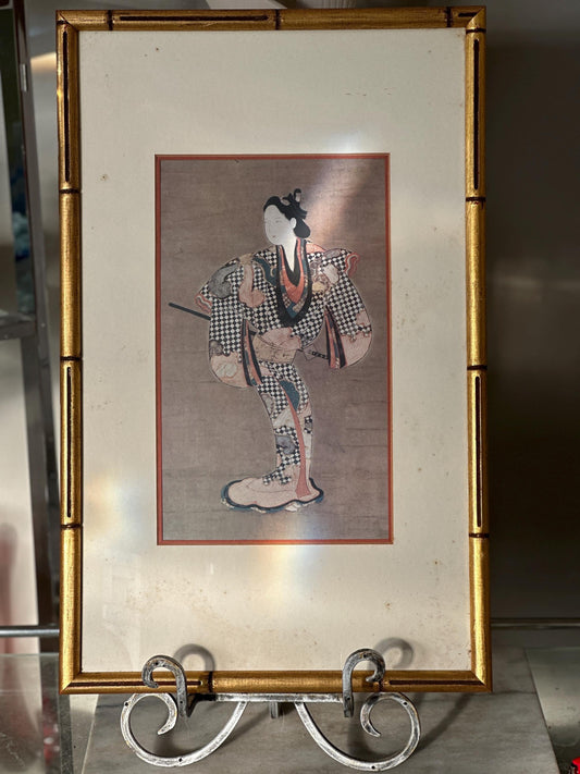 Ukiyo-e Woodblock Print: "Female Dancer" Edo Period Japanese Art