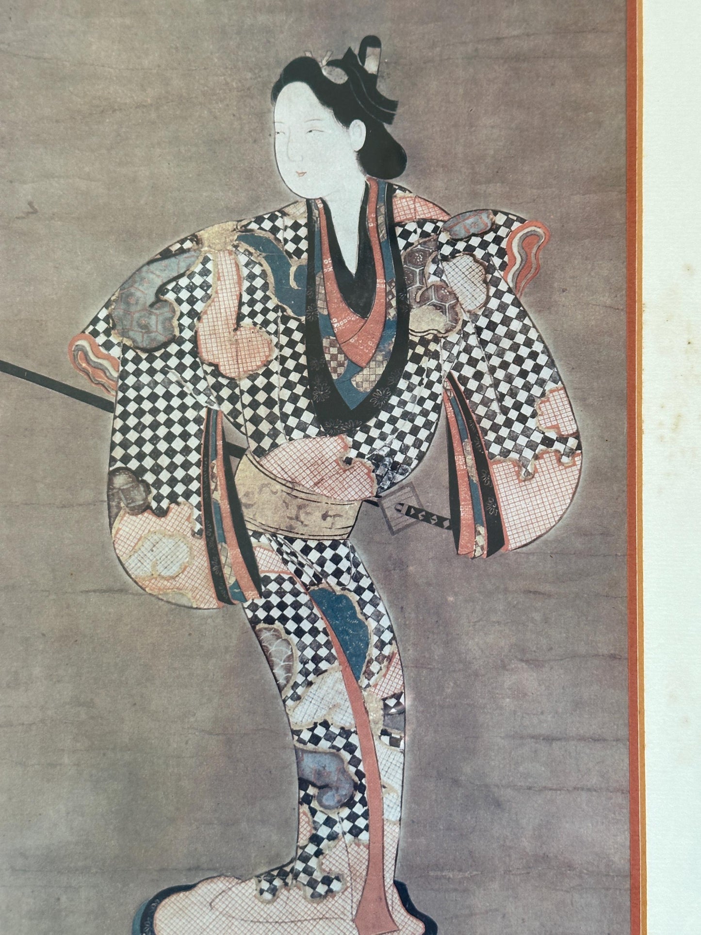Ukiyo-e Woodblock Print: "Female Dancer" Edo Period Japanese Art