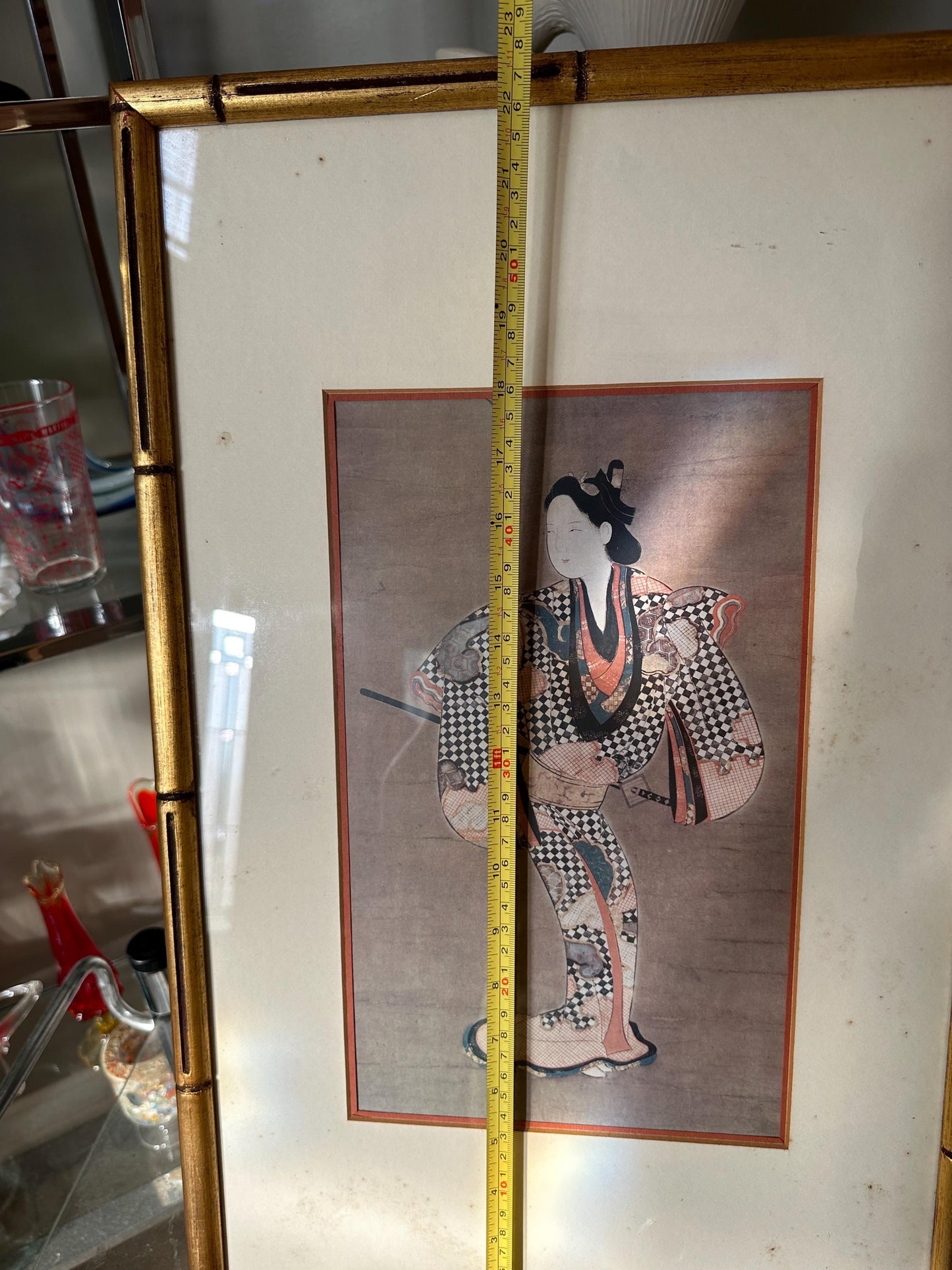 Ukiyo-e Woodblock Print: "Female Dancer" Edo Period Japanese Art