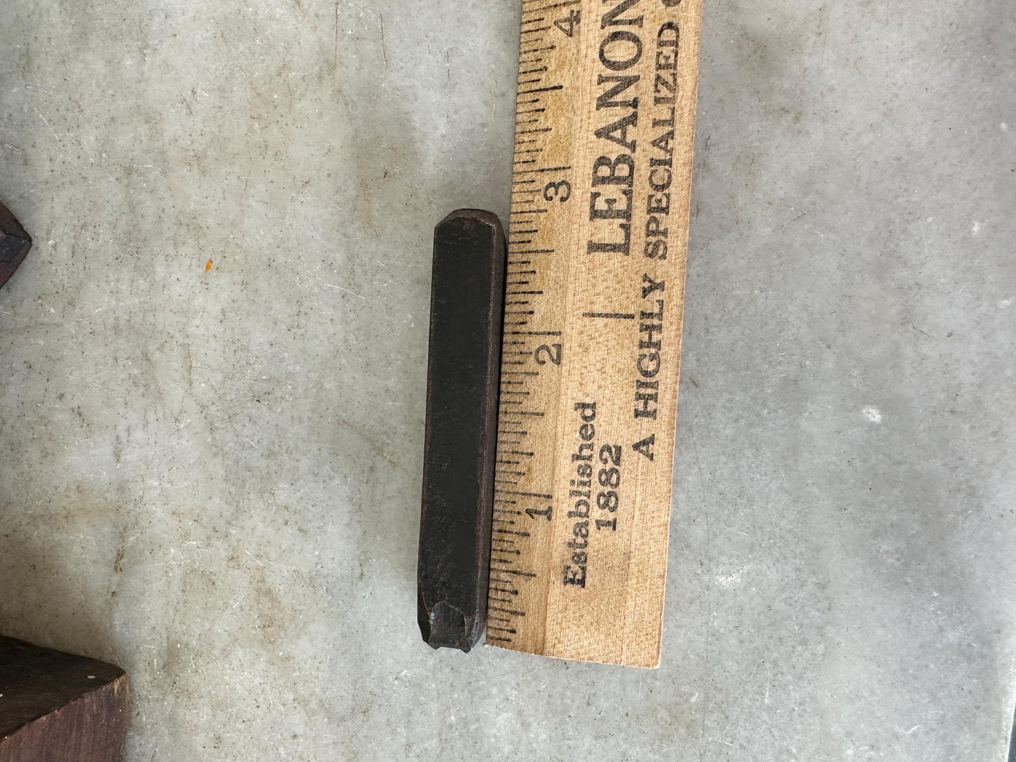Antique Steel Number Stamp Set in Dovetailed Wood Case