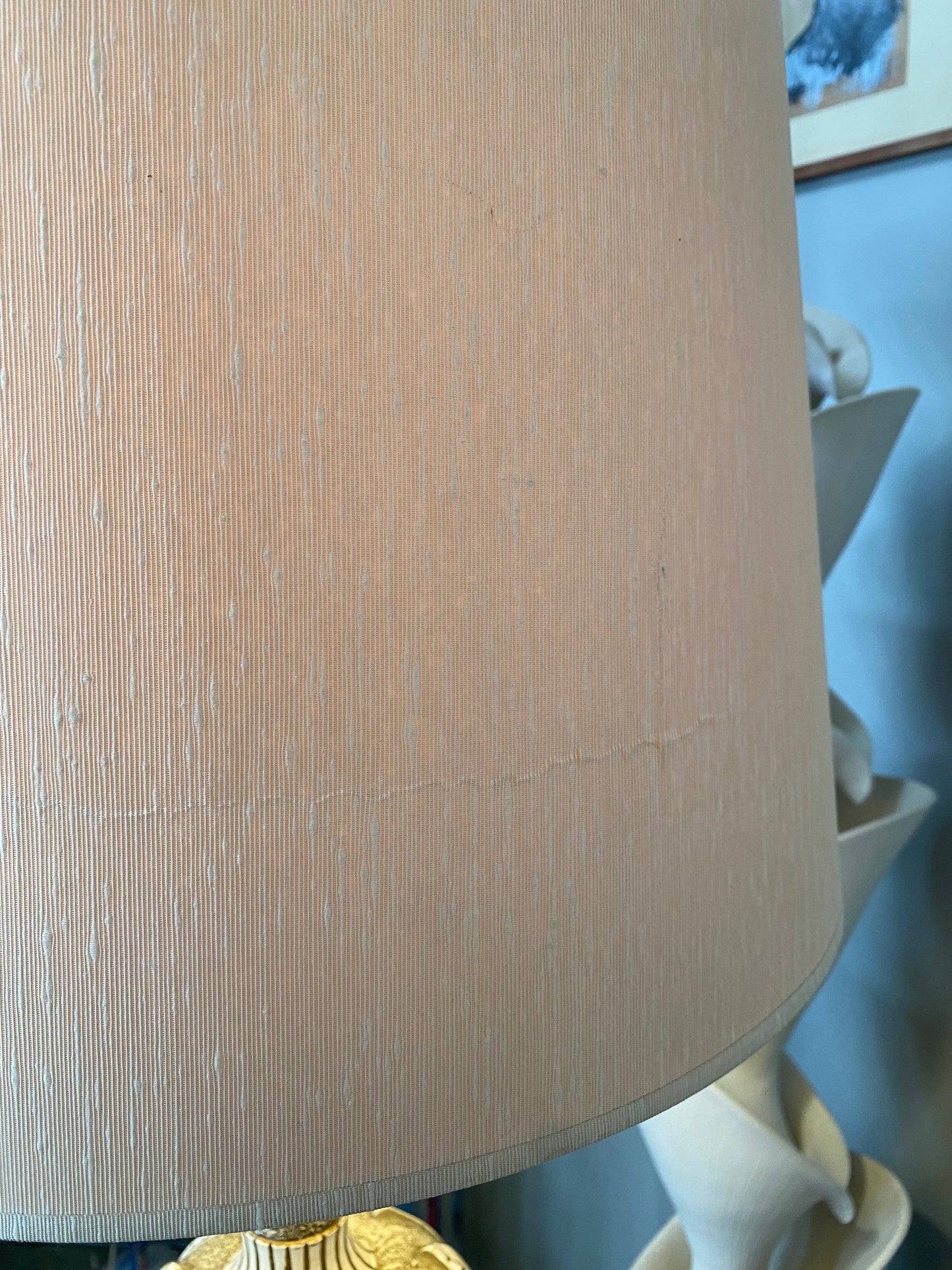 Vintage MCM - Jo-Wallis Ceramic Table Lamp w/ Drum Shade - Mid Century Modern