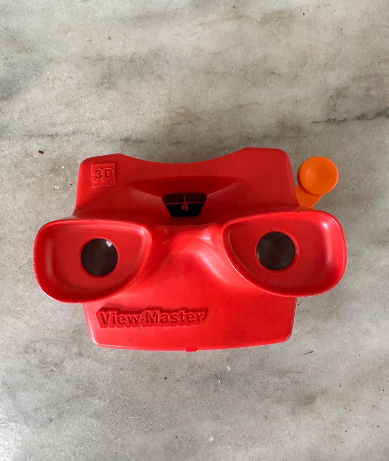 Vintage Red View-Master 3D Toy with 5 Reels: Christmas Story, Mother Goose
