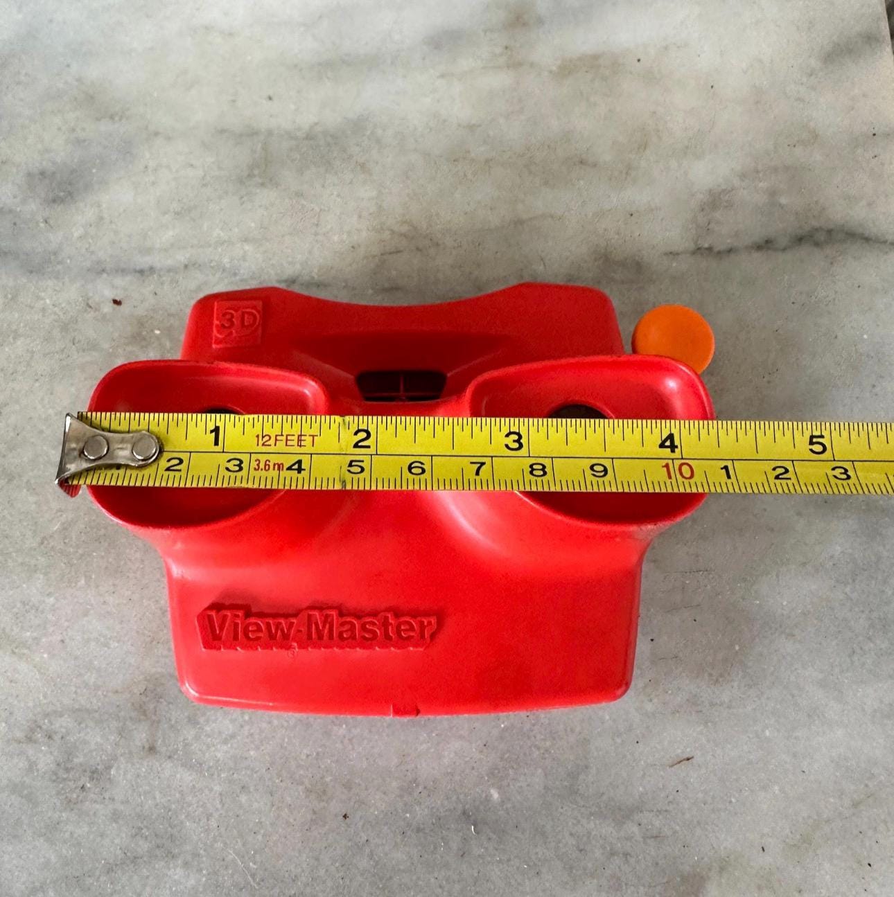 Vintage Red View-Master 3D Toy with 5 Reels: Christmas Story, Mother Goose