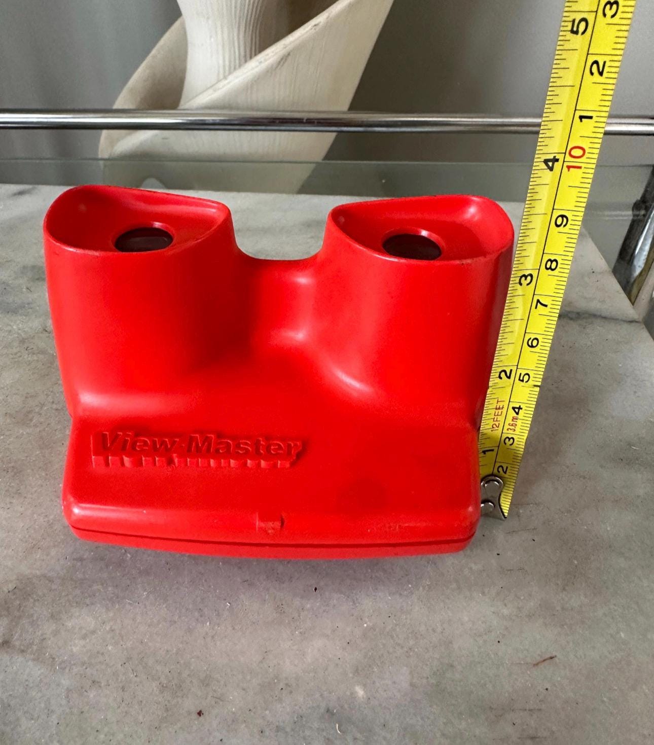 Vintage Red View-Master 3D Toy with 5 Reels: Christmas Story, Mother Goose