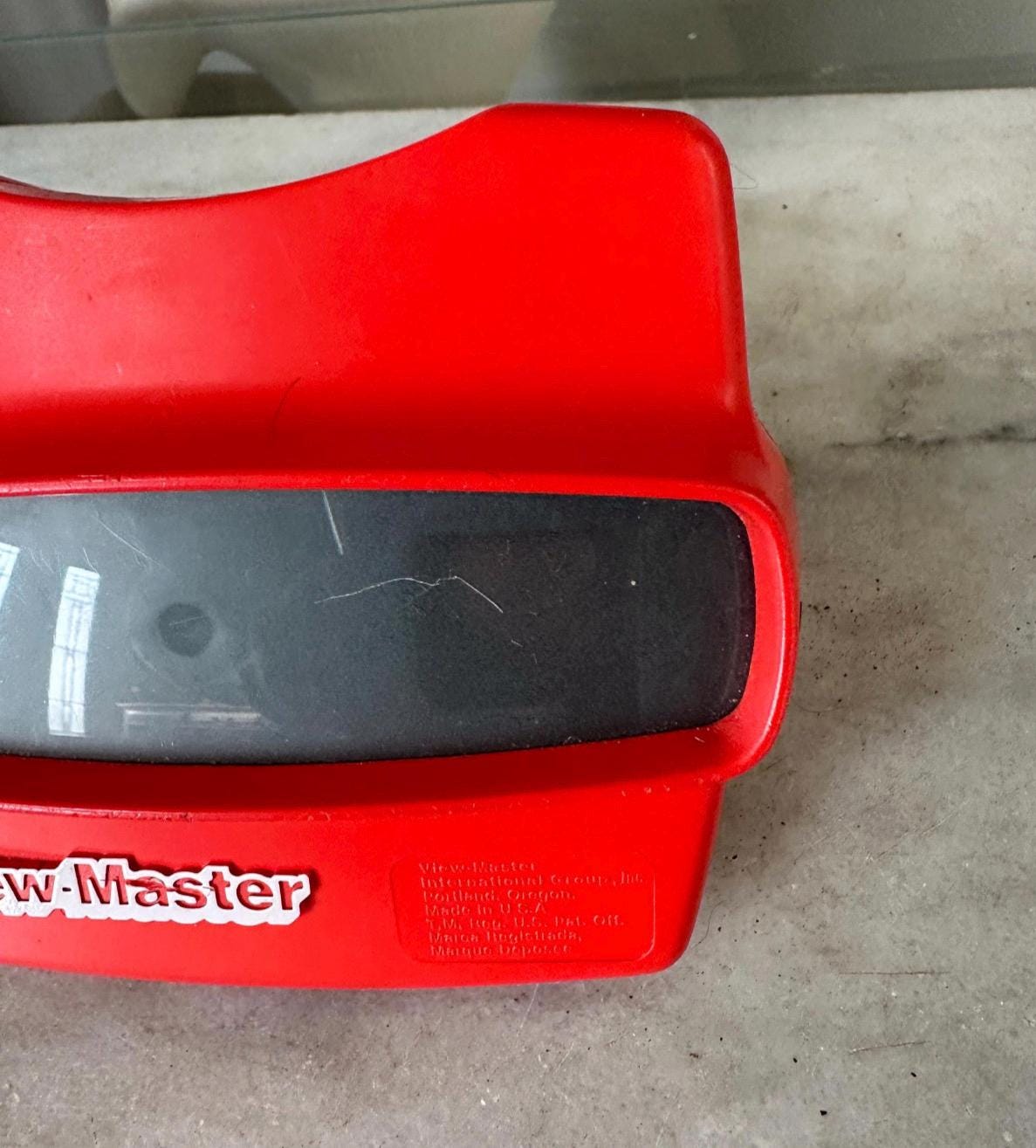 Vintage Red View-Master 3D Toy with 5 Reels: Christmas Story, Mother Goose