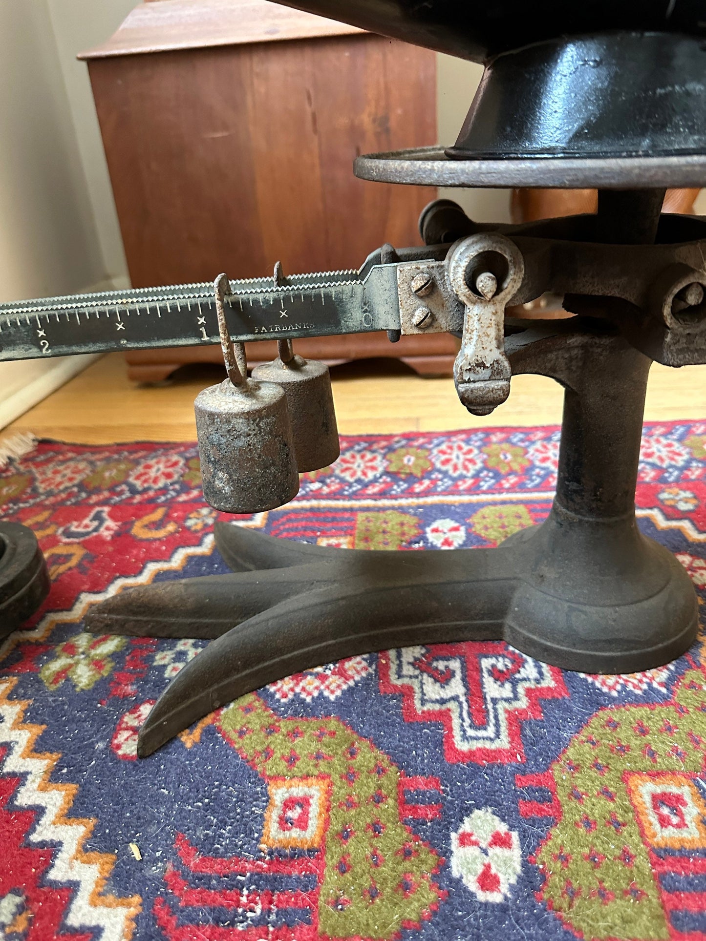 Antique Fairbanks Cast Iron Scale: Crows Foot Design, Farmhouse Decor