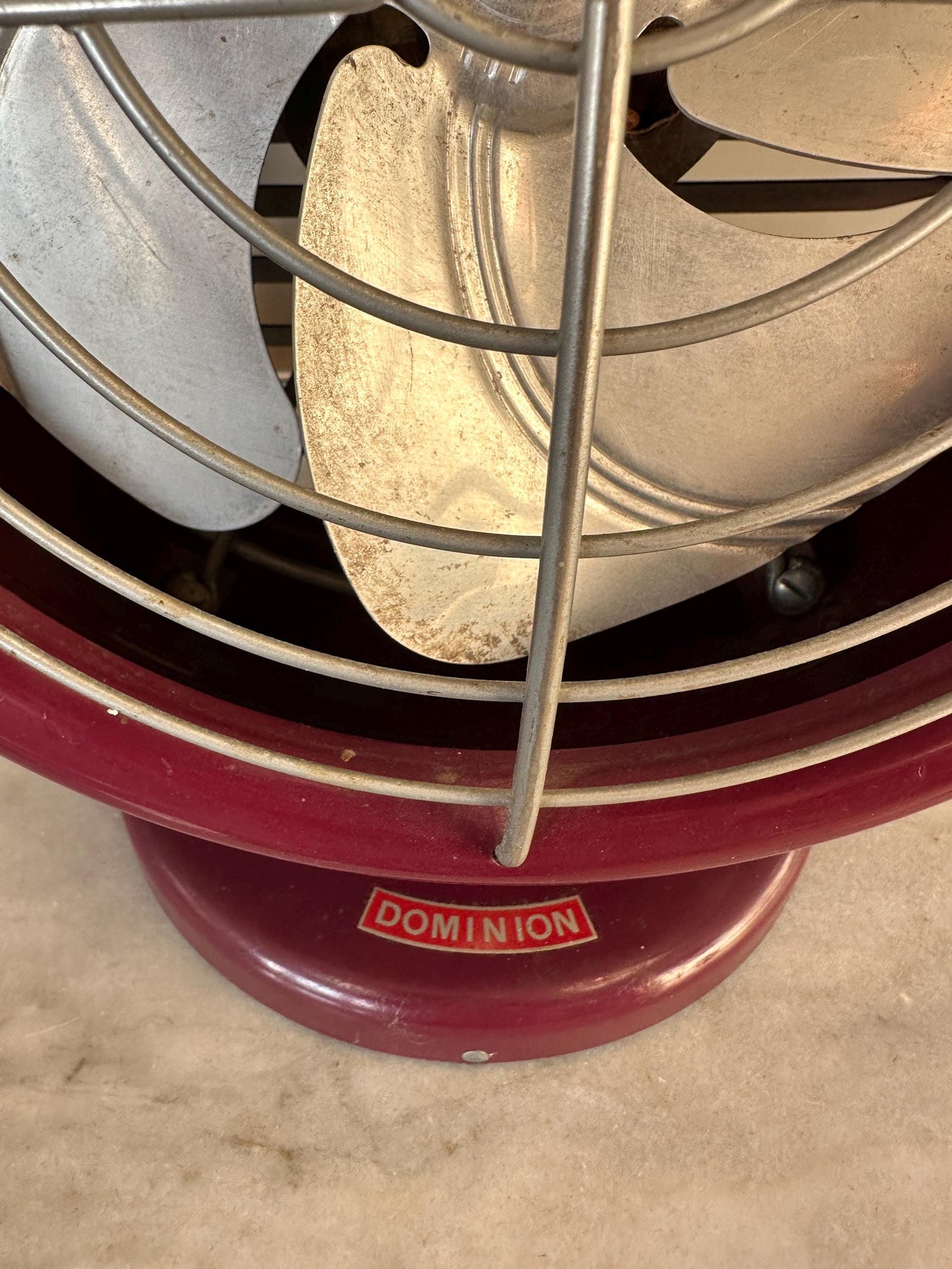 Vintage Mid Century Dominion Fan Model No. 2005-A Industrial 1 Speed Works