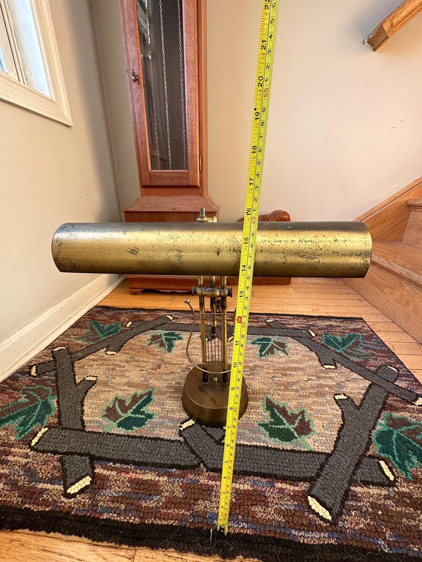 Vintage 1970S HARP BRASS LAMP
