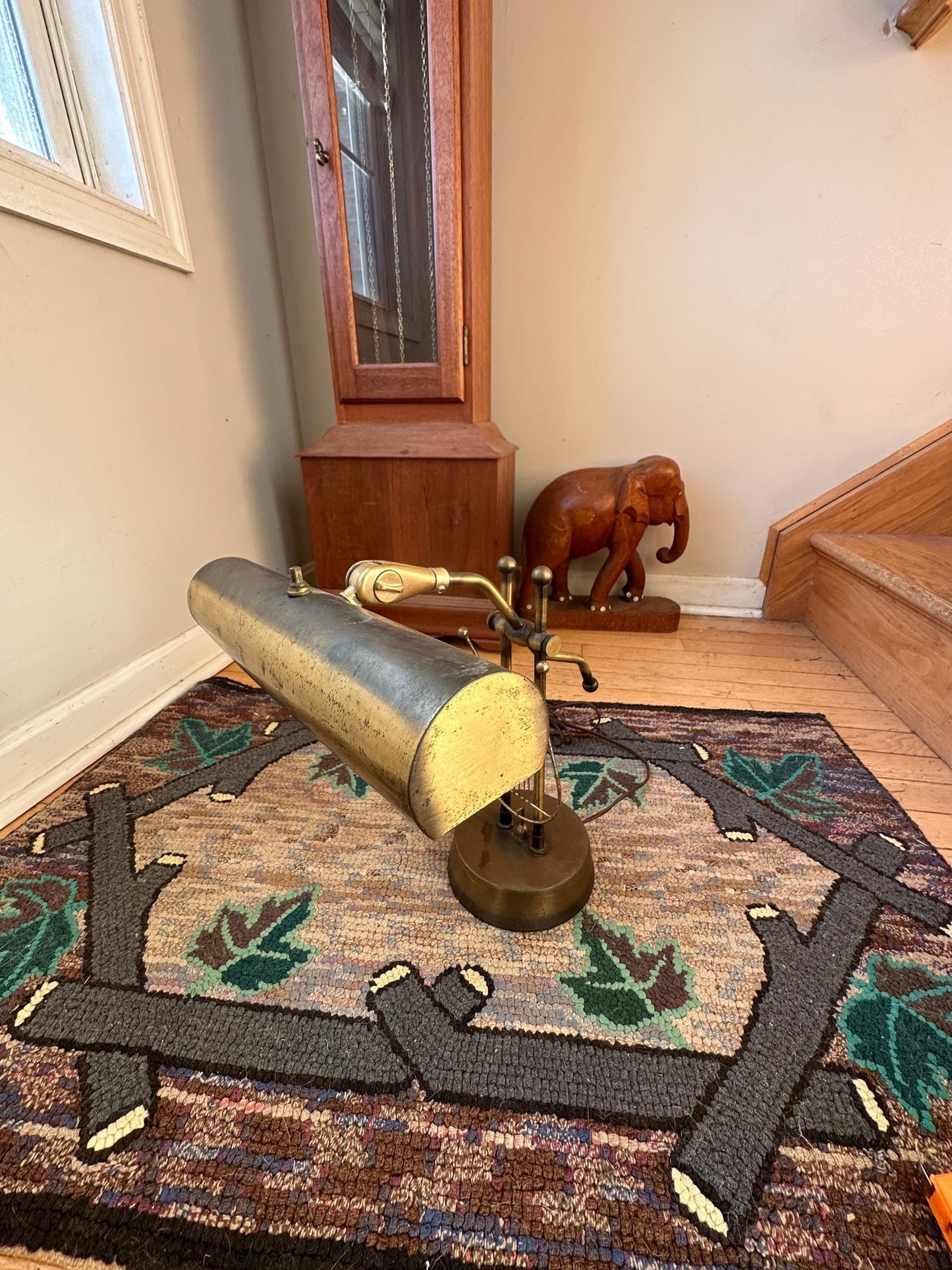 Vintage 1970S HARP BRASS LAMP