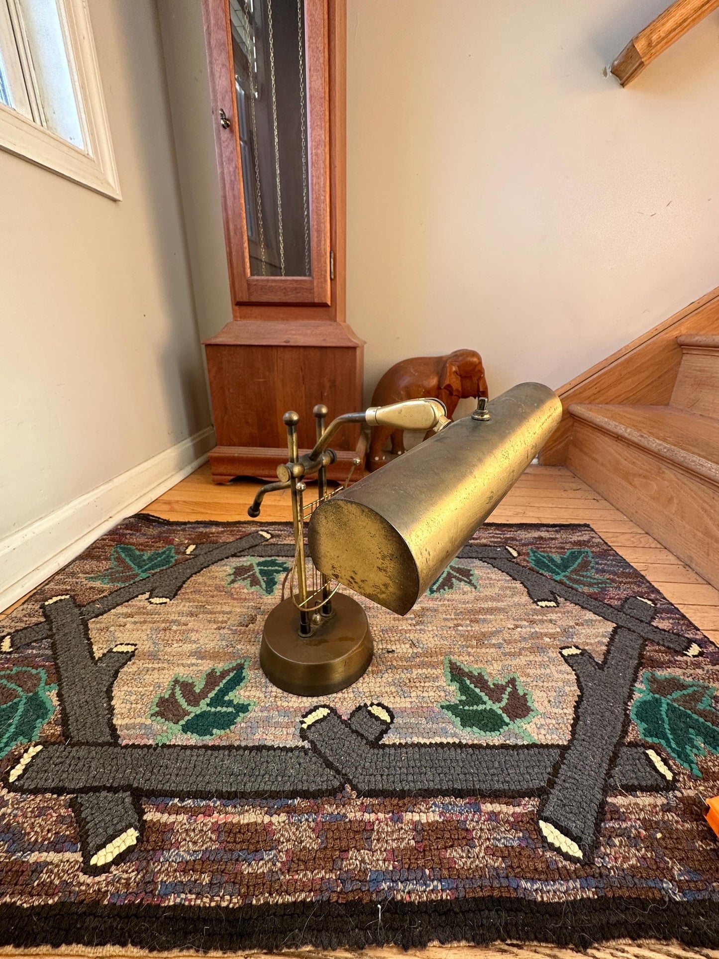Vintage 1970S HARP BRASS LAMP