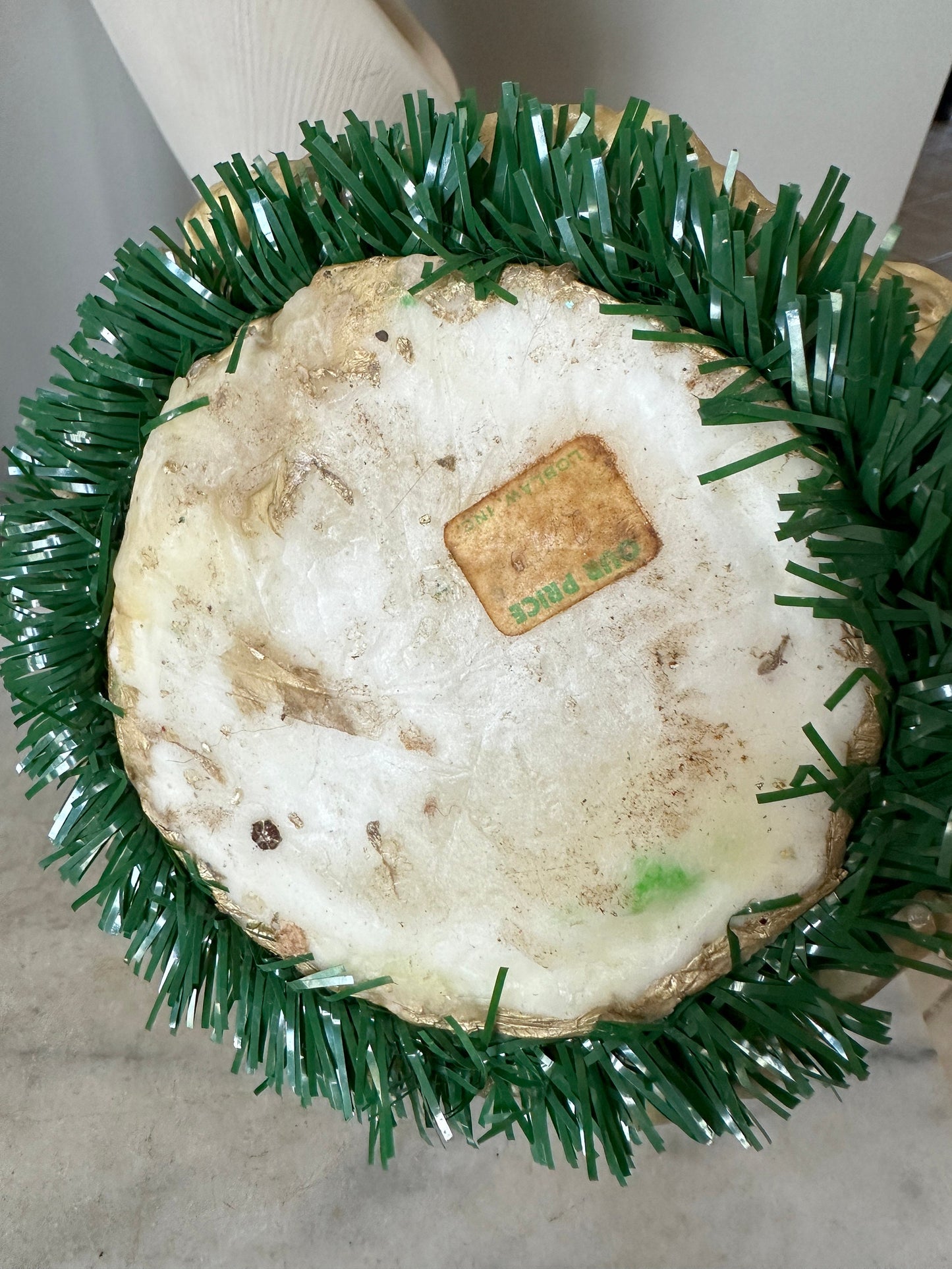 Vintage Large 1950s MCM Penn Wax Works Christmas Tree Holiday Candle ~ 9” H