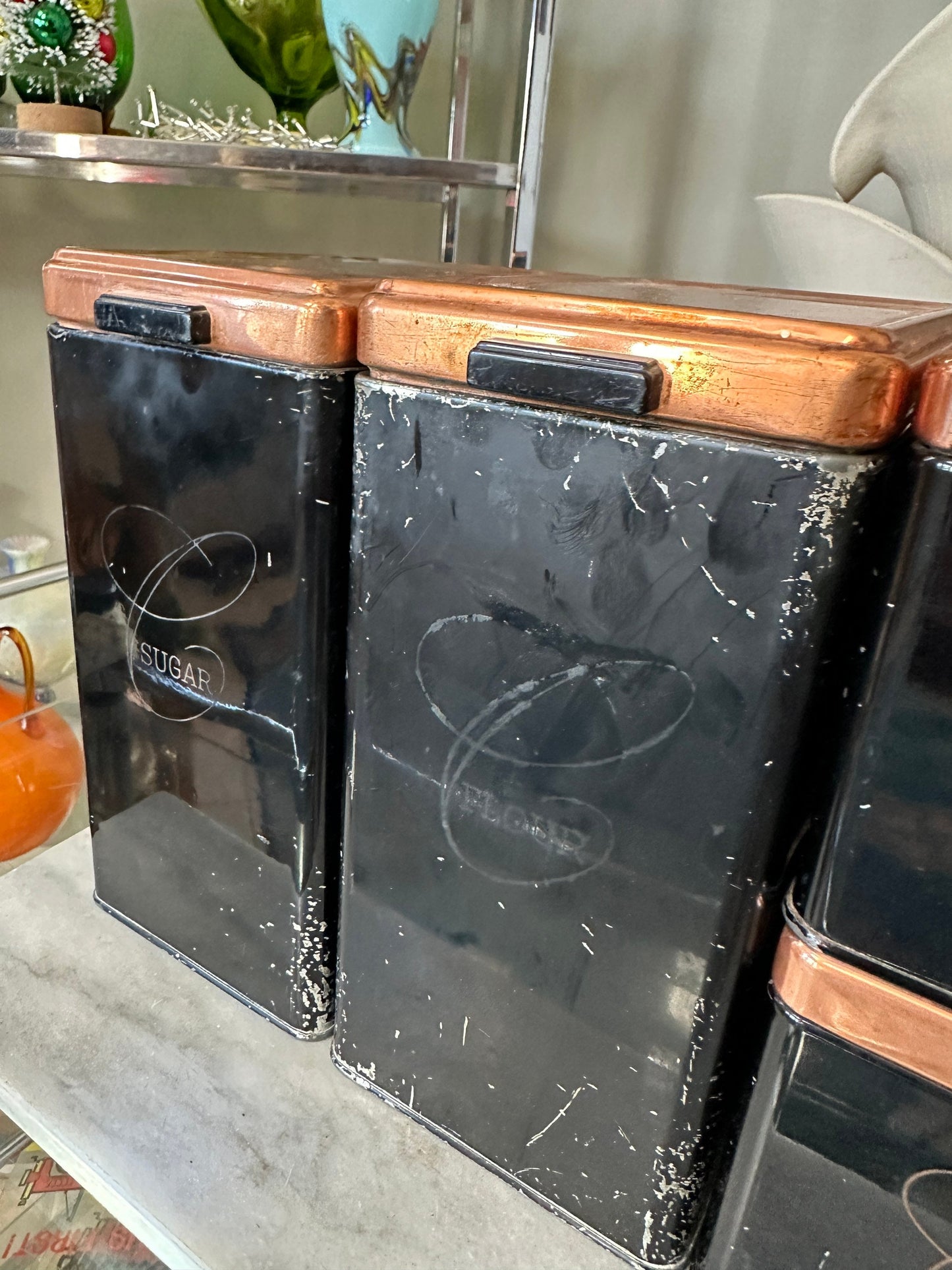 Vintage Mid-Century Ransburg Canisters