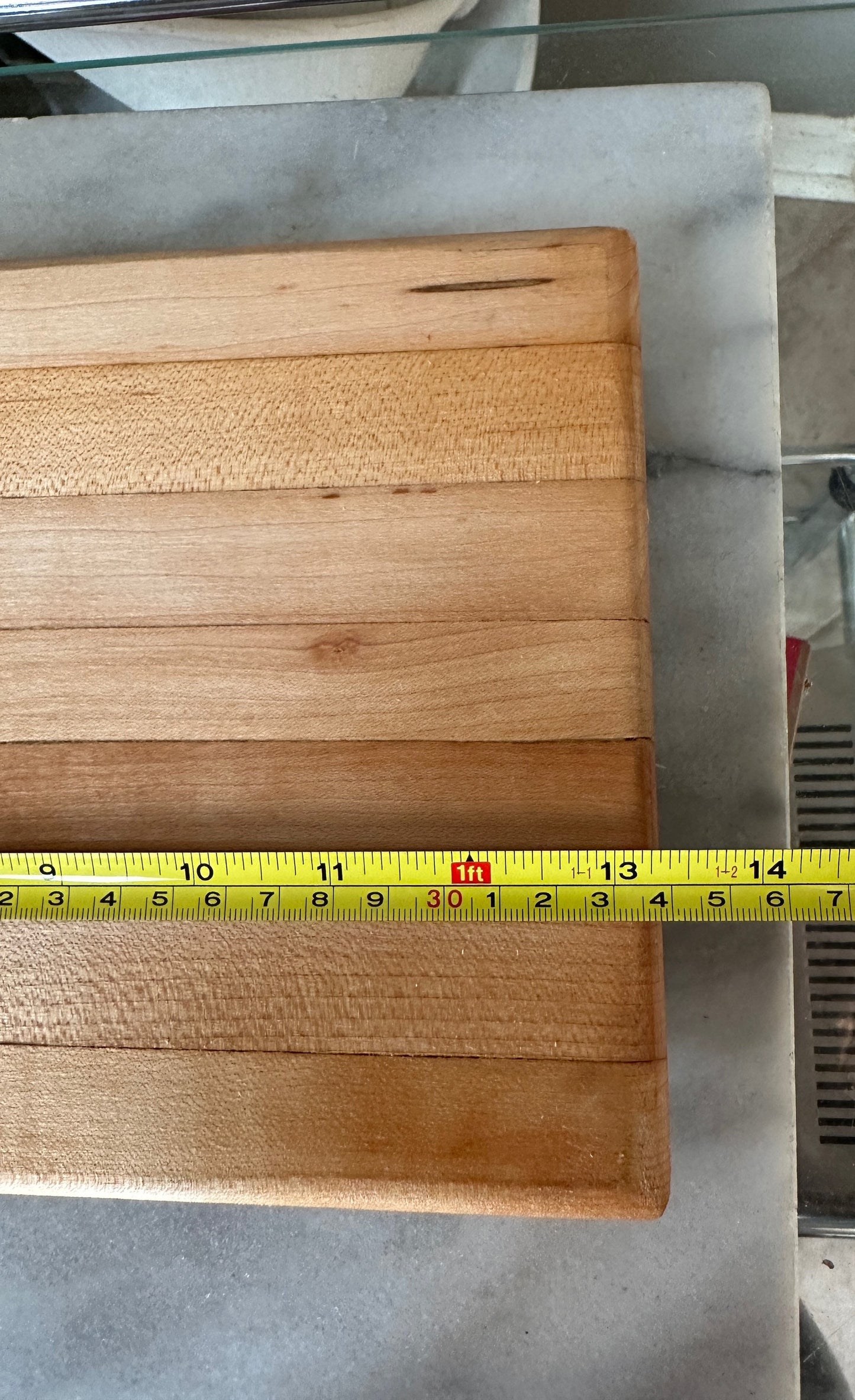 Vintage Wood Cutting Board: Butcher Block Charcuterie Server (13” x 7.25”)