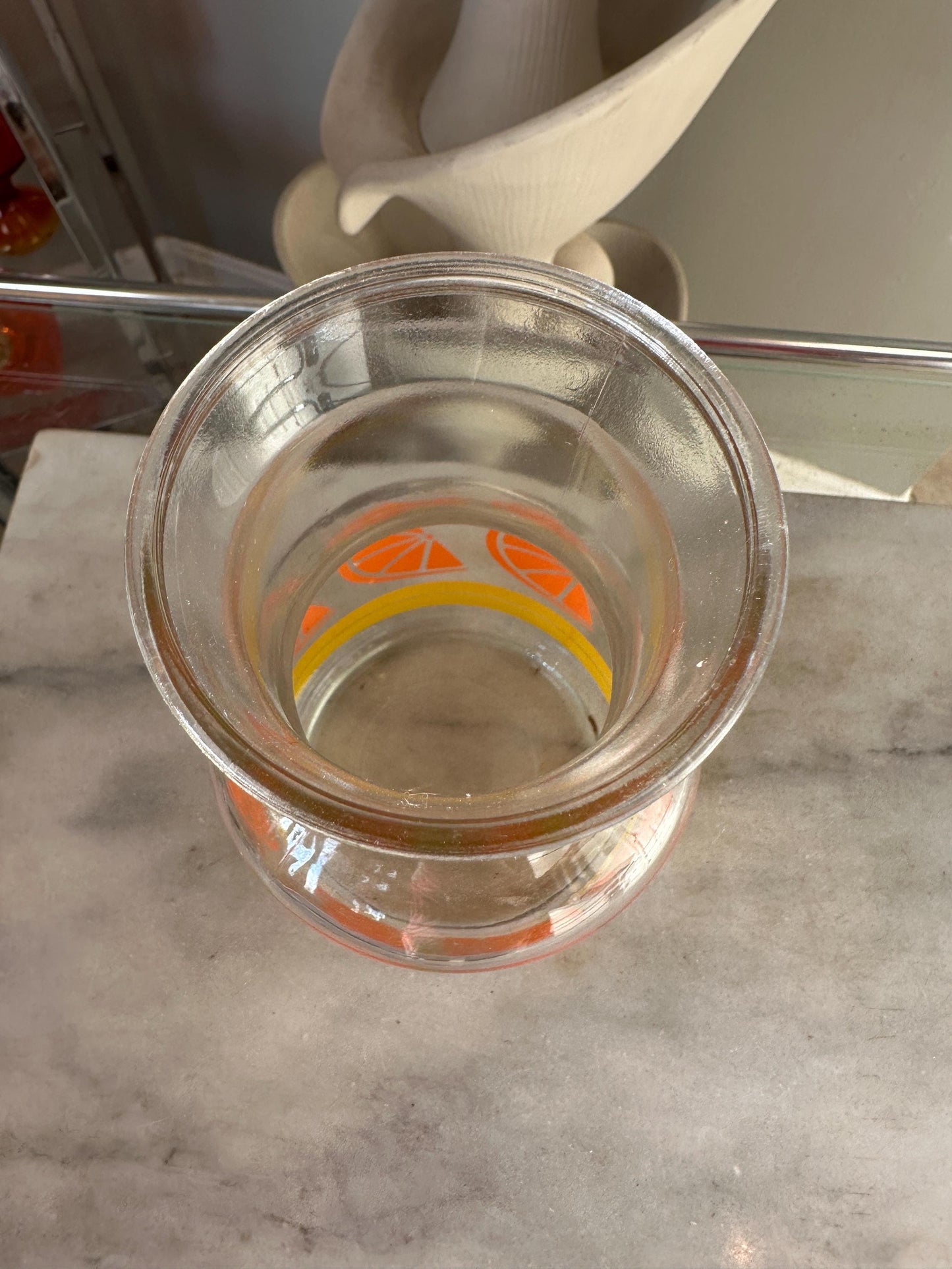 Vintage Orange Juice Glass Carafe By Libbey VGC!