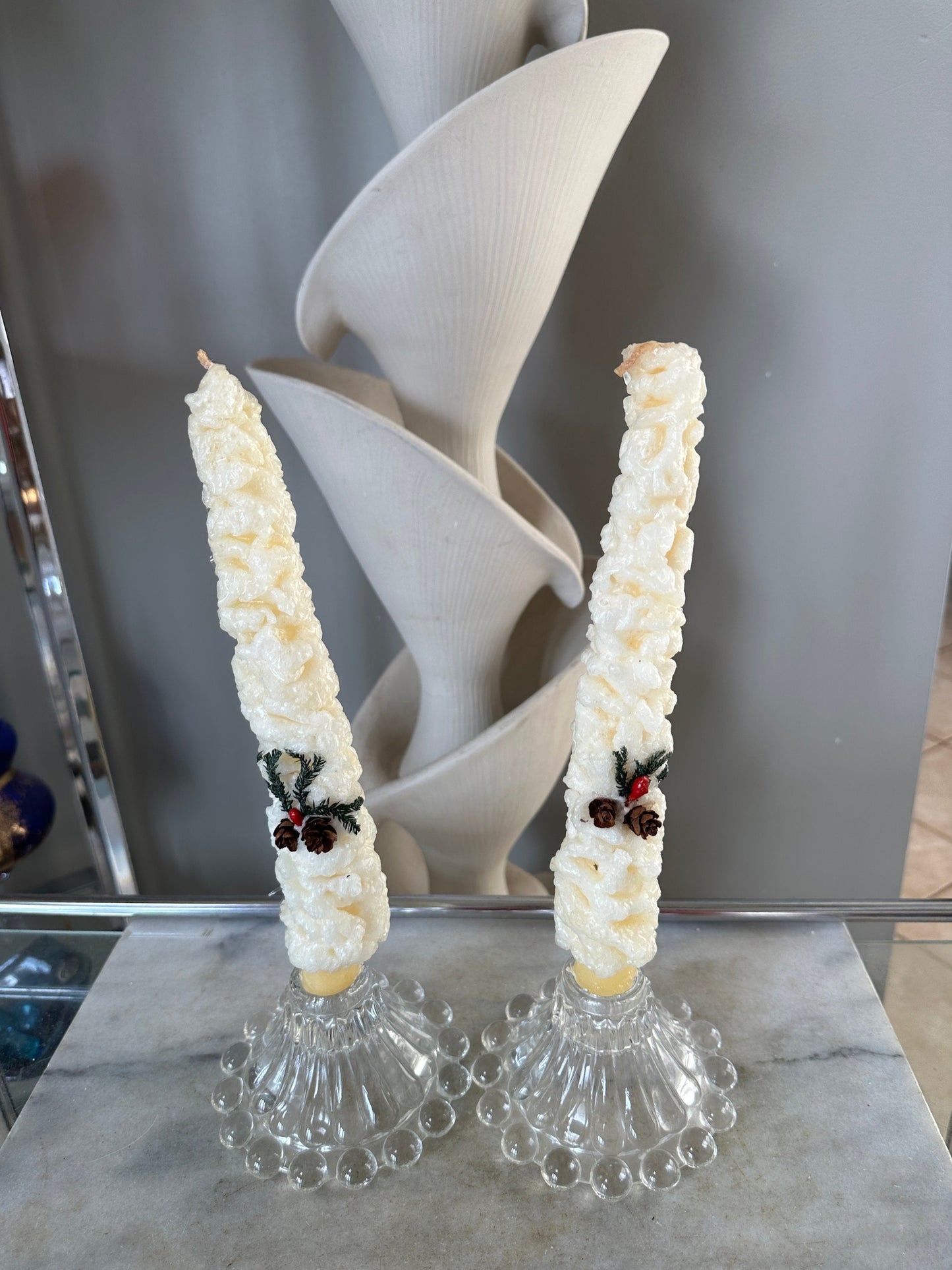 Vintage Penn Christmas Taper Candles Set - 1950s Original Box