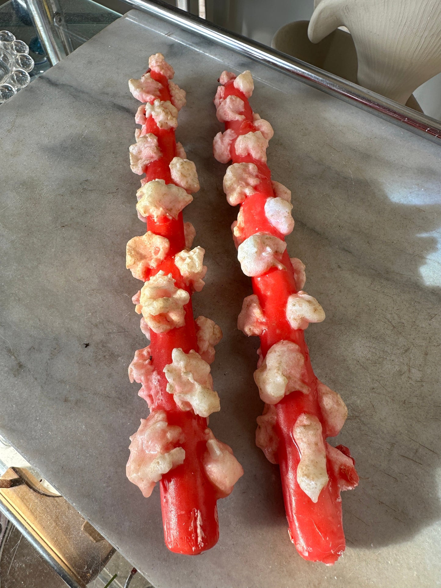 Vintage Penn Wax Christmas Candles: Red Taper Set in Original Box