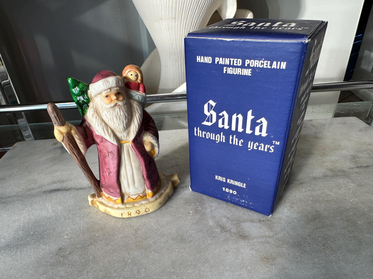 Vintage Santa Figurines Set: RSVP International, 1880-1940, Boxed