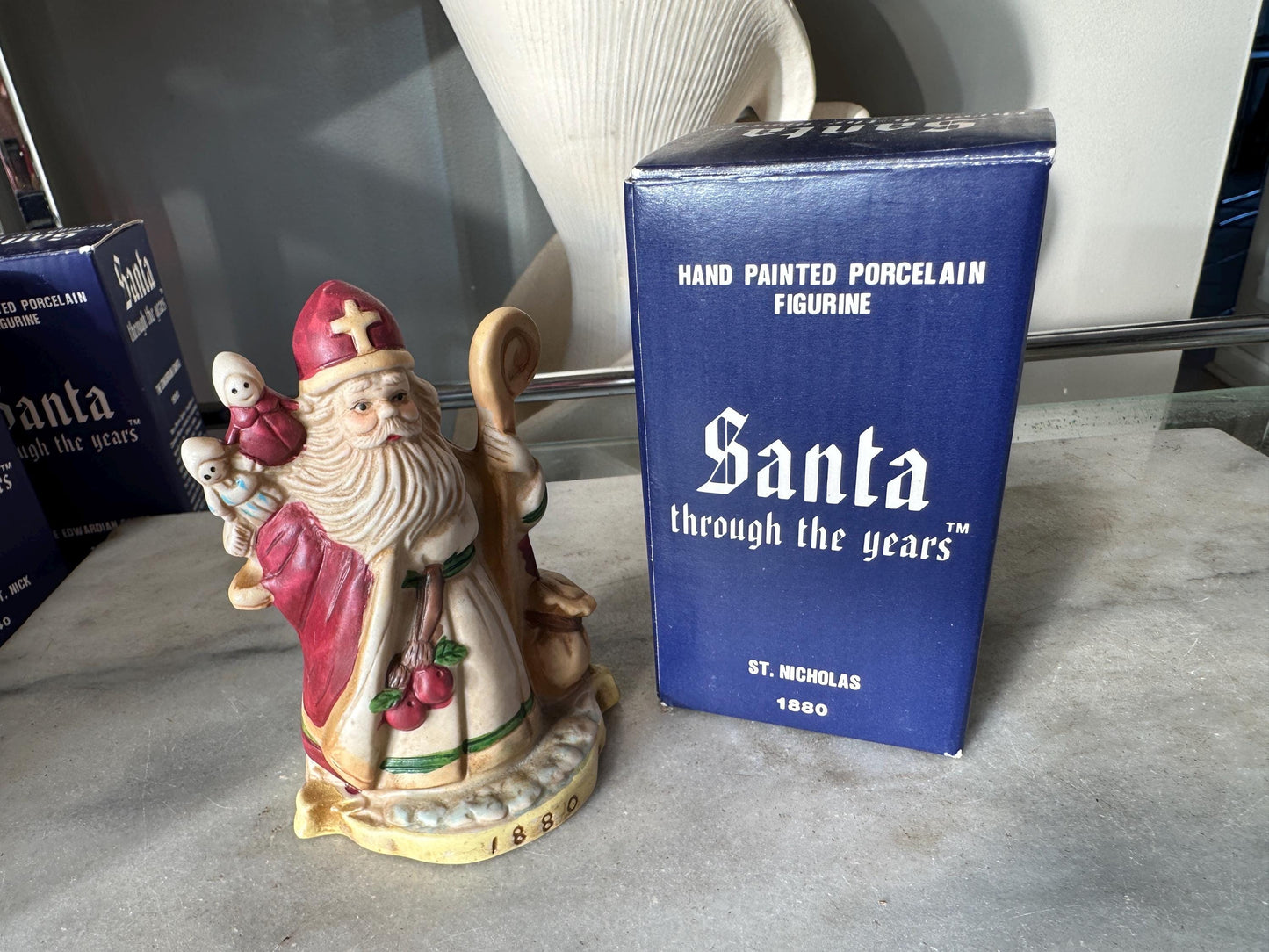 Vintage Santa Figurines Set: RSVP International, 1880-1940, Boxed