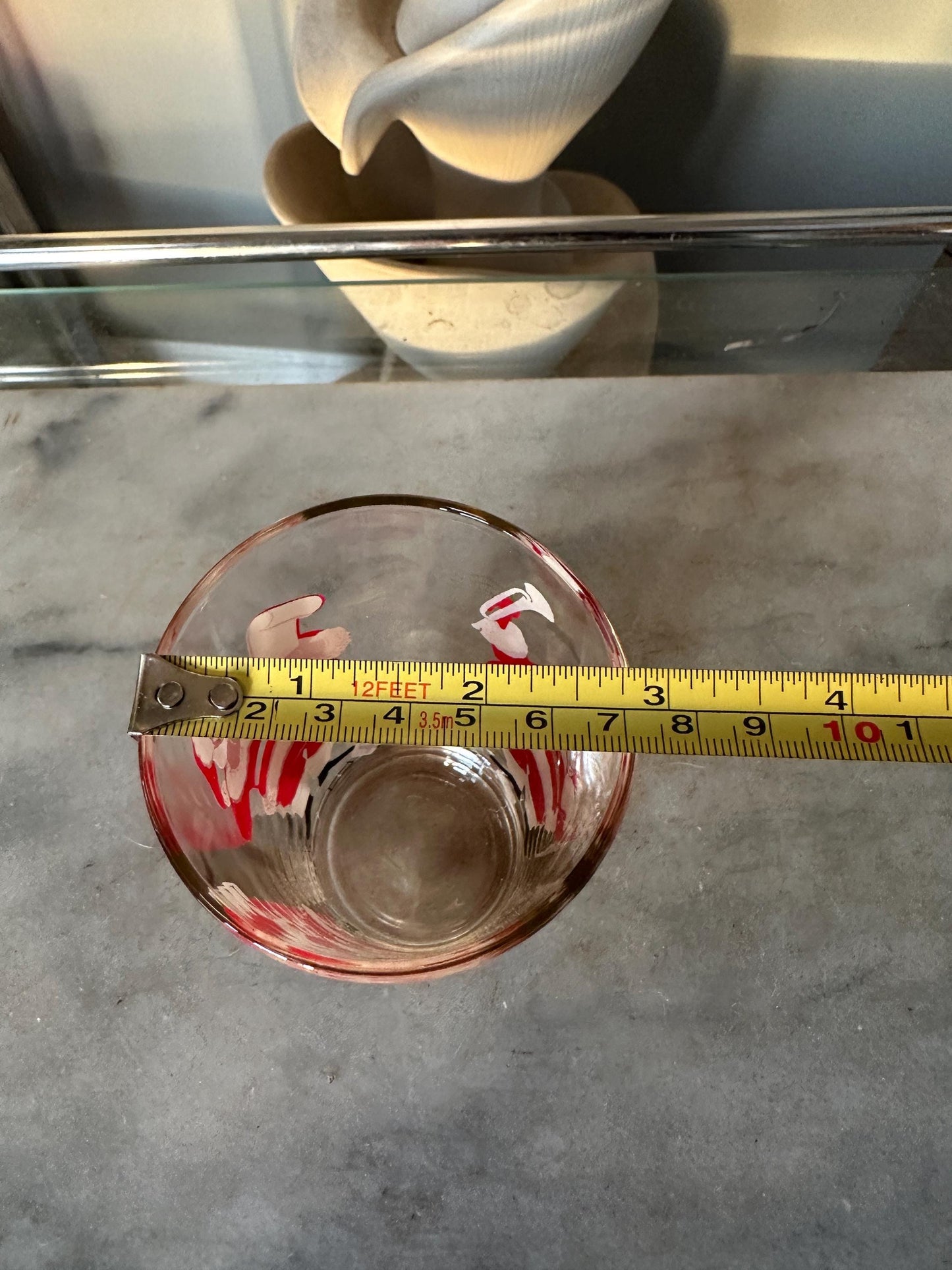 Vintage Santa Peanut Butter Glass: 1950s Christmas Collectible