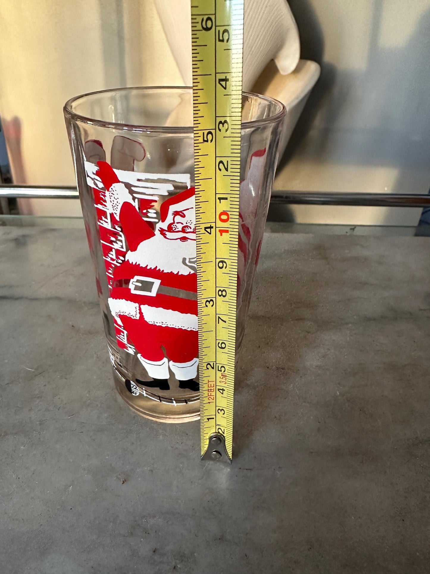 Vintage Santa Peanut Butter Glass: 1950s Christmas Collectible