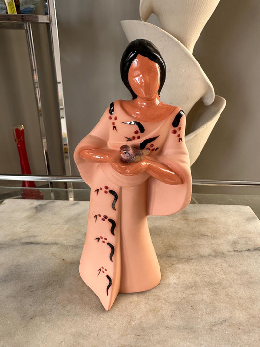 Rene Youngblood Native American Woman Pottery Sculpture Arizona Sculpture