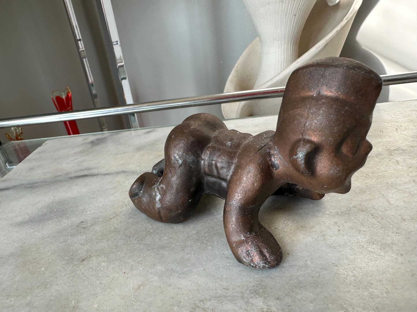 Vintage 1920s Doughboy Soldier Pot Metal Paperweight