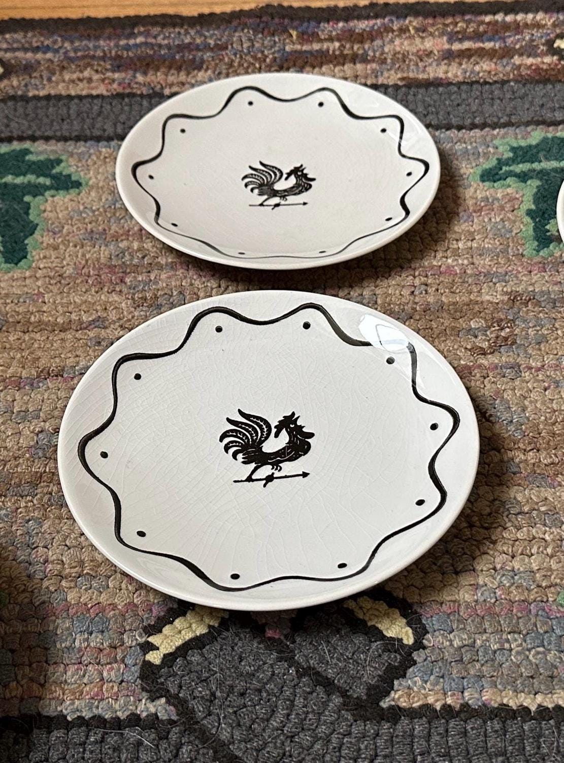 Vintage Royal China Coffee Set: Rooster Weather Vane, MCM Kitchen (2 EA)