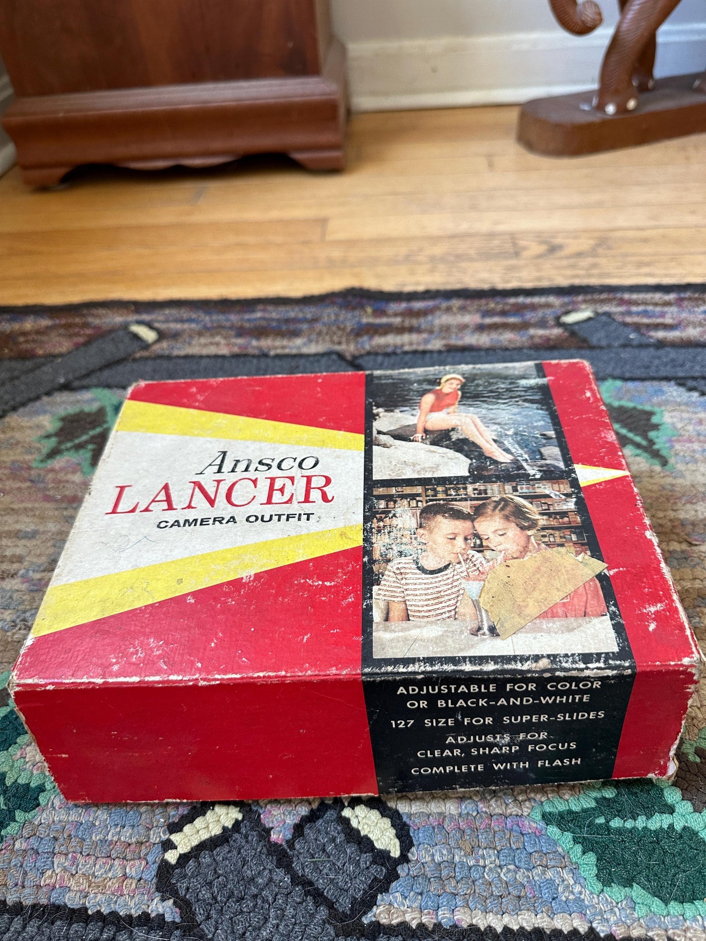 Ansco Lancer LG Camera Set: 1960s German Metal Camera with Flash
