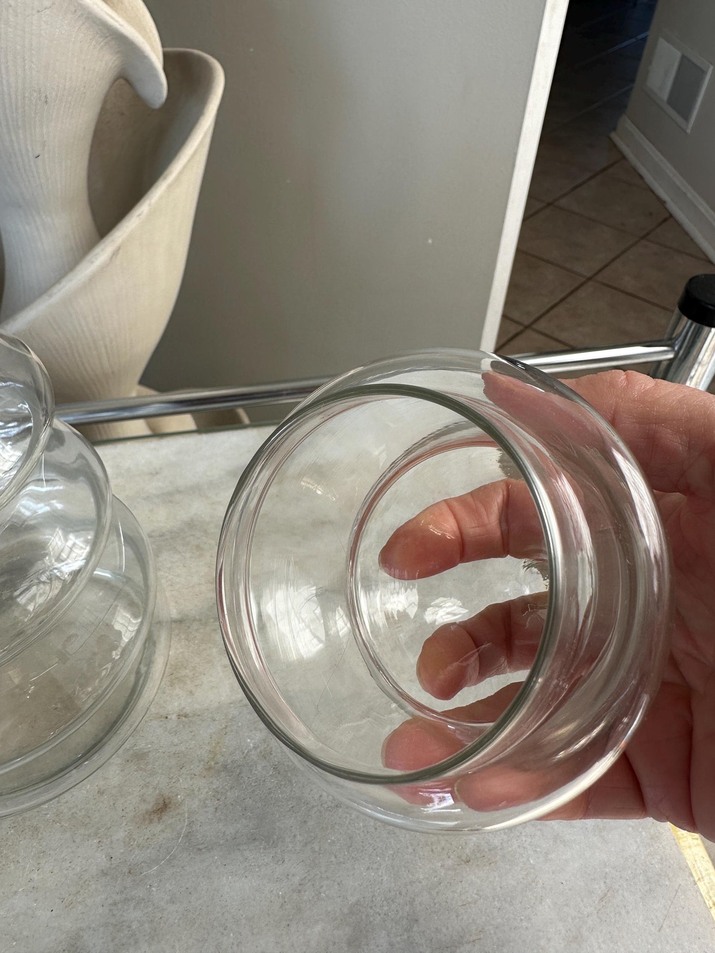 Vintage Christmas Tree Candy Dish: Large Clear Glass Apothecary Jar