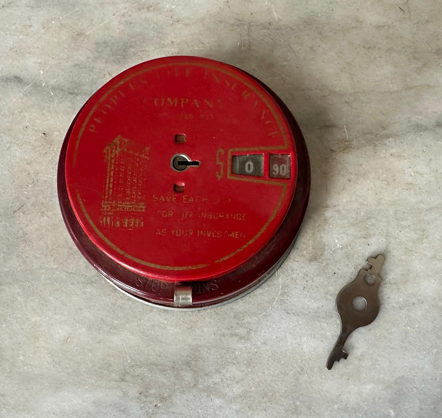 Vtg The First National Bank Lebanon Pa Red Add O Bank Stainless Steel 1942