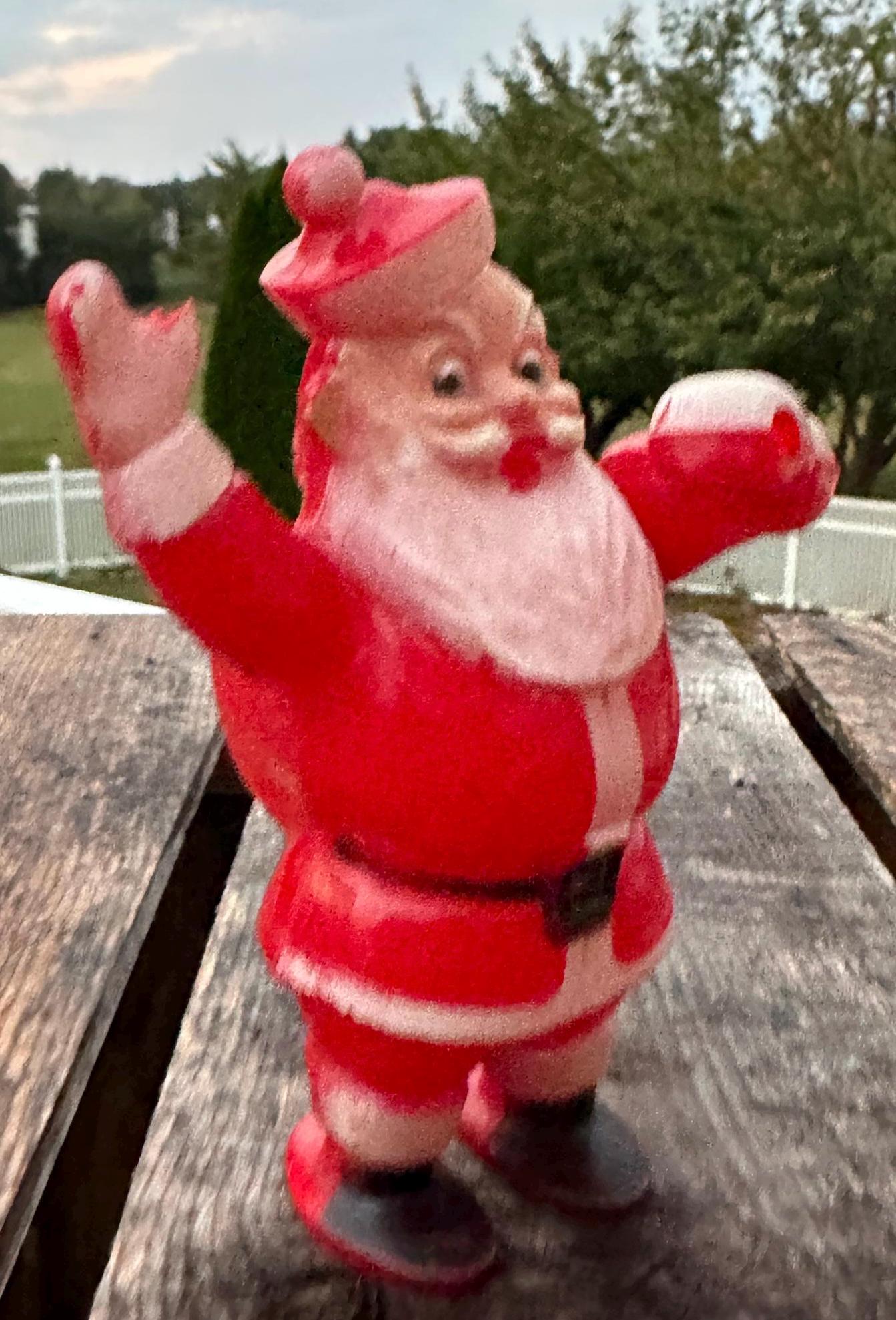 Miller Electric Hard Plastic Santa Claus Candy Holder 1940's Vintage