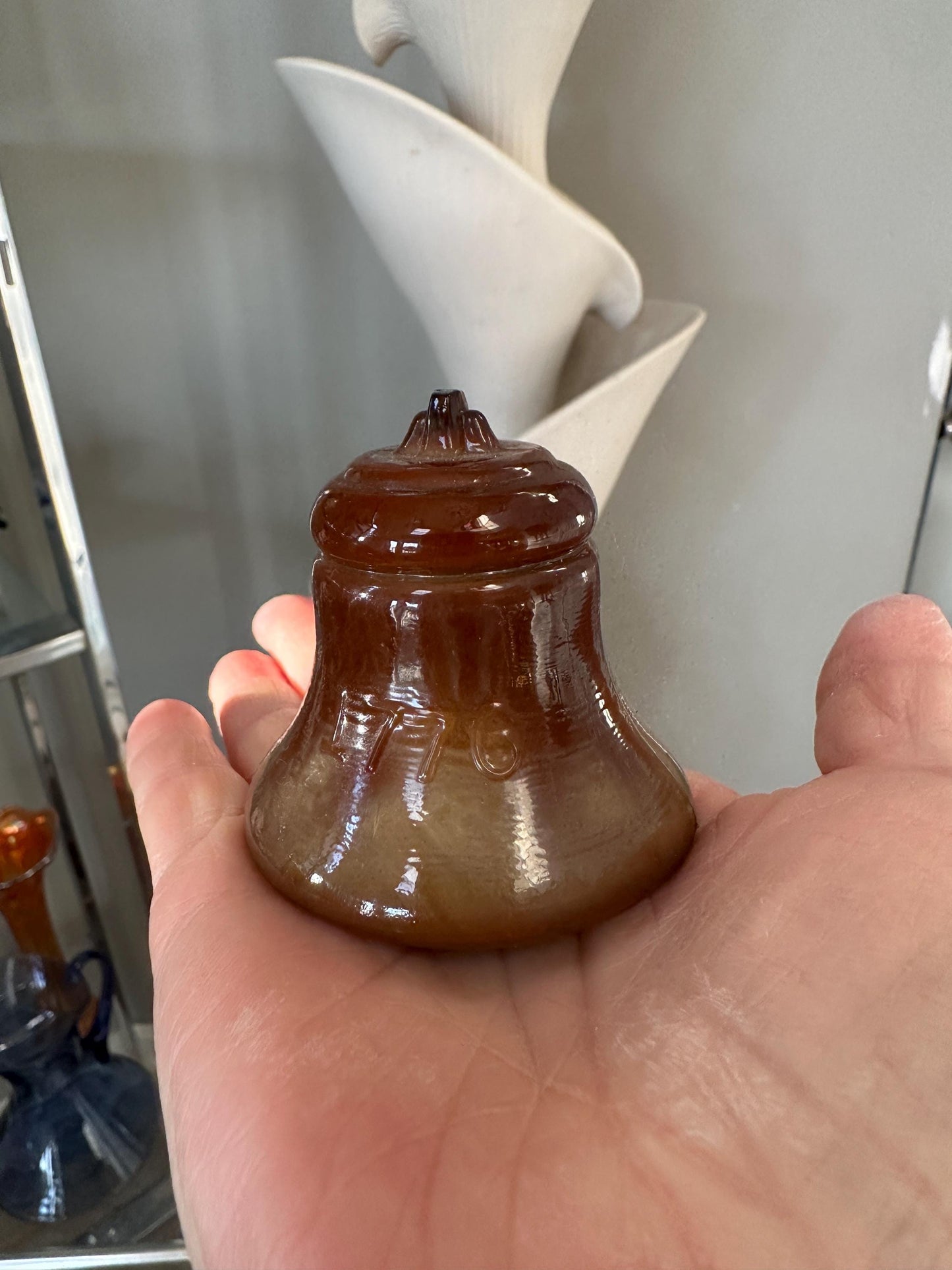 Vintage Degenhart Glass, Slag Glass Bicentennial Liberty Bell 1776 - 1976