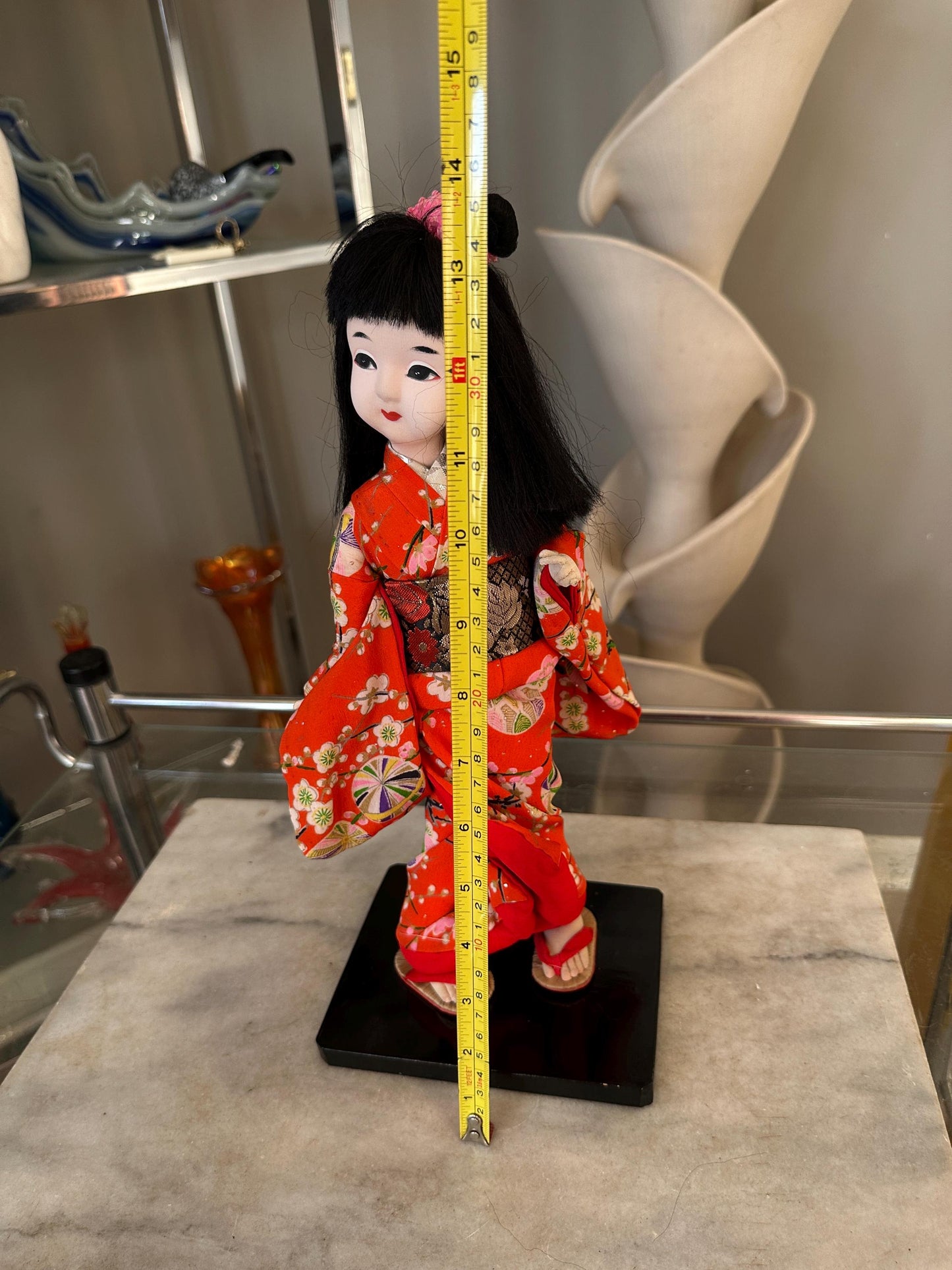 Japanese Vintage Ishimatsu Doll | Silk Kimono | Porcelain Head | Handmade in Japan | Collector’s Piece