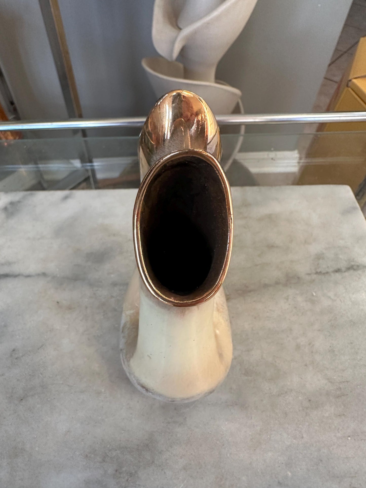 MCM Twin Stem / Double Vase 480 by Carsten Tonnieshof 1950s Mid-Century Vintage Ceramic Vase