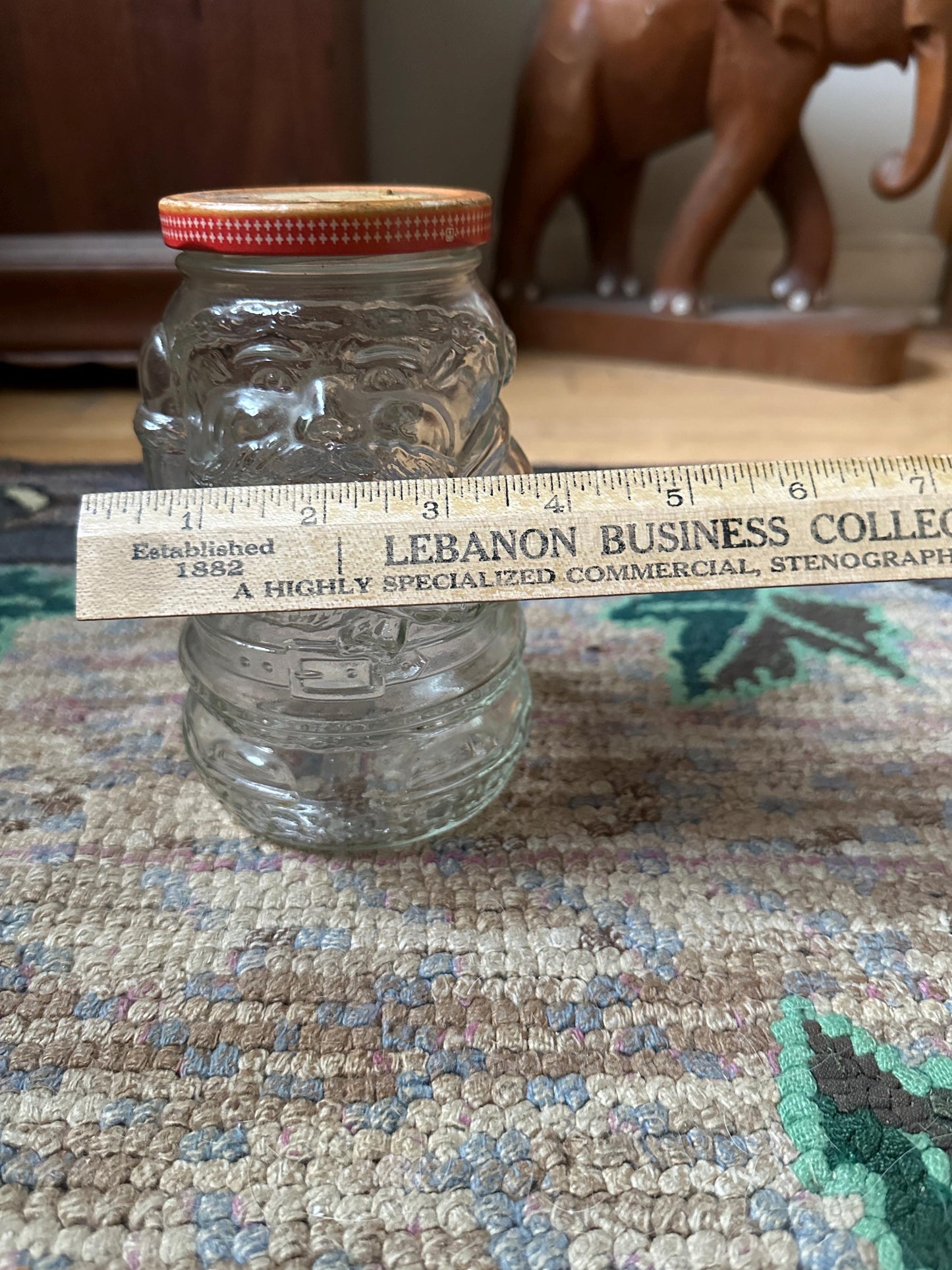 Vintage Kraft Jelly Santa Jar - Vintage Santa Jelly Jar - Vintage Kraft Santa Claus Jar - Clear Glass Santa Jar - Character Jelly Jars