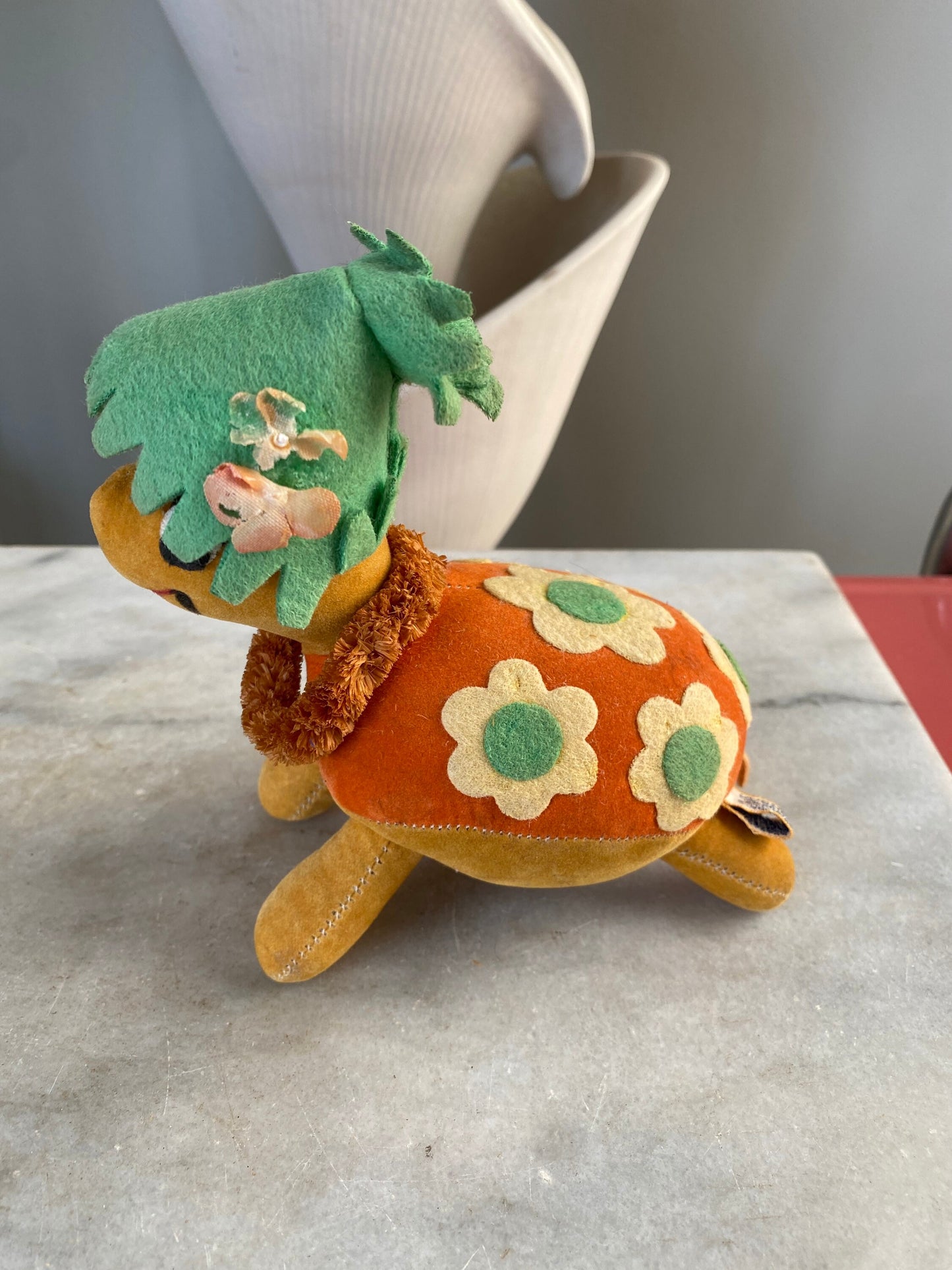 Vintage Pair of Dream Plush Toys | Honolulu Harry Turtle and Neon Pink Bull Plush Stuffed Animal Dream Pets |