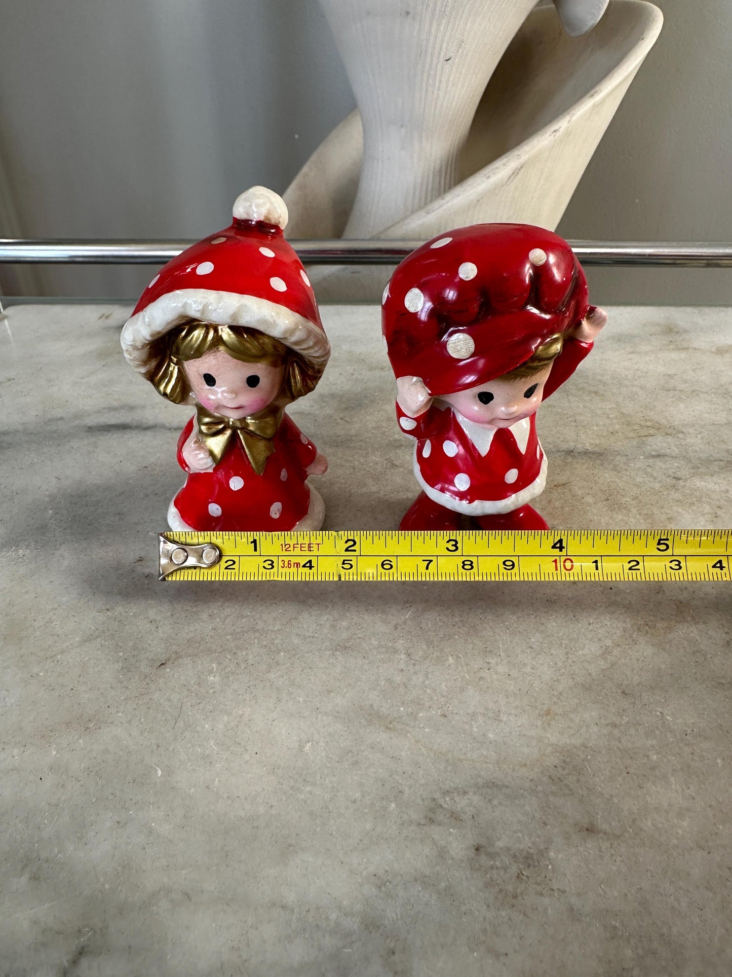 Vintage Inarco Japan Polka Dot Kids | Boy & Girl | Kitschy Christmas
