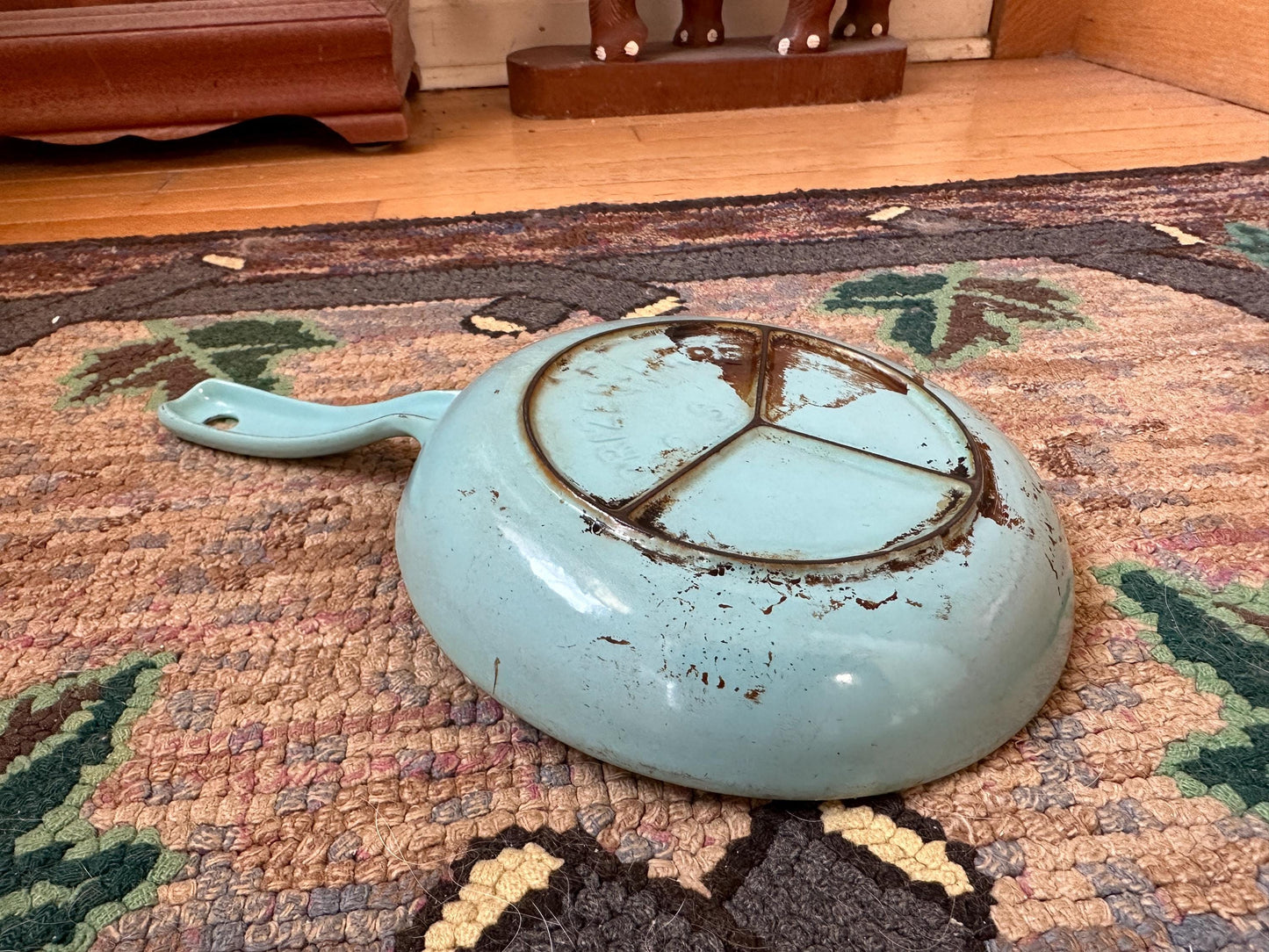 Vintage Prizer- Ware Turquoise Cast Iron Skillet | Robons Egg Blue | Prizer-Ware | Cottage Kitchen | Country Kitchen | Prize Ware CS1