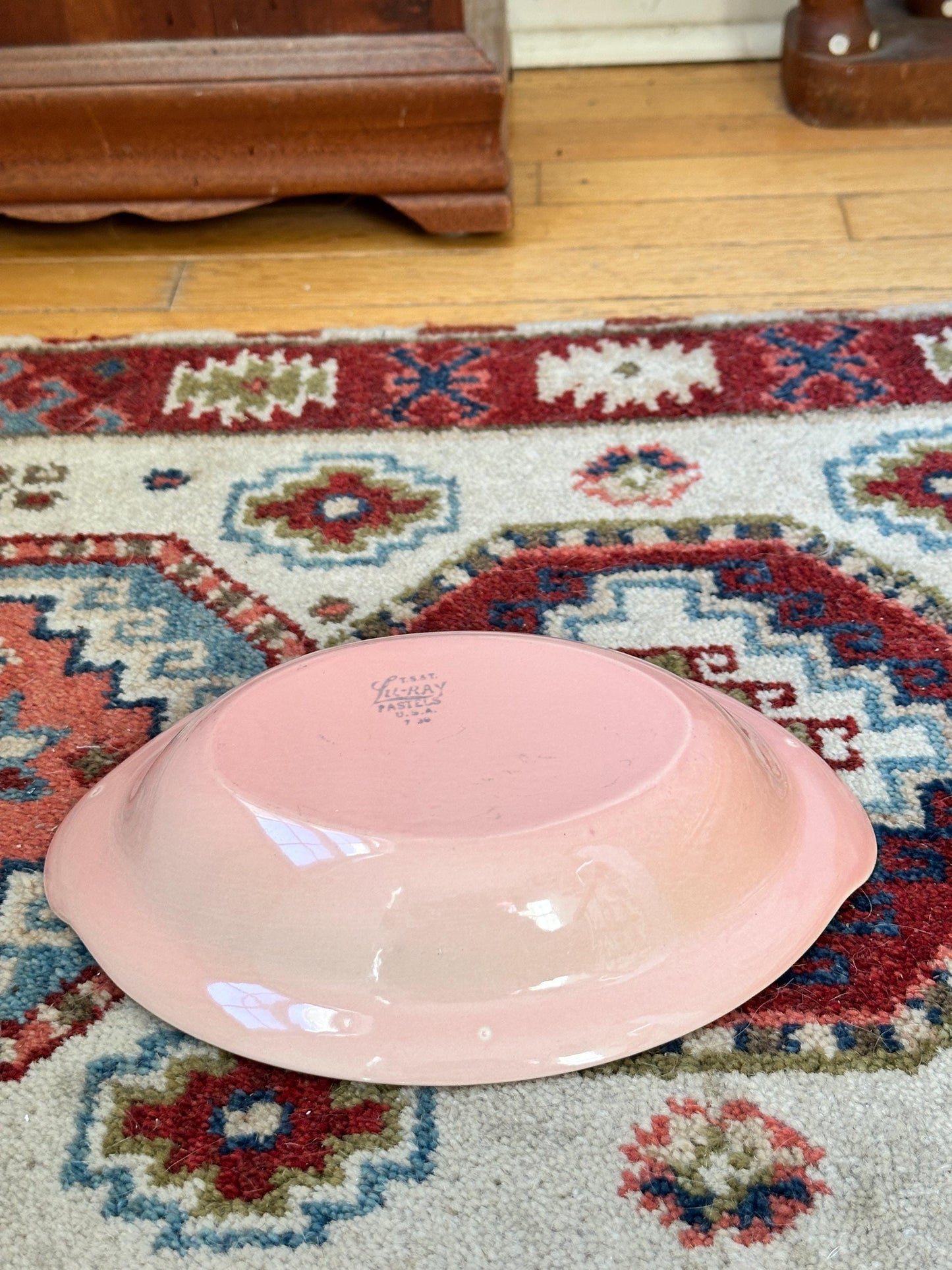 Vintage Lu-Ray Pastel Pink Serving Bowl | Taylor Smith Taylor