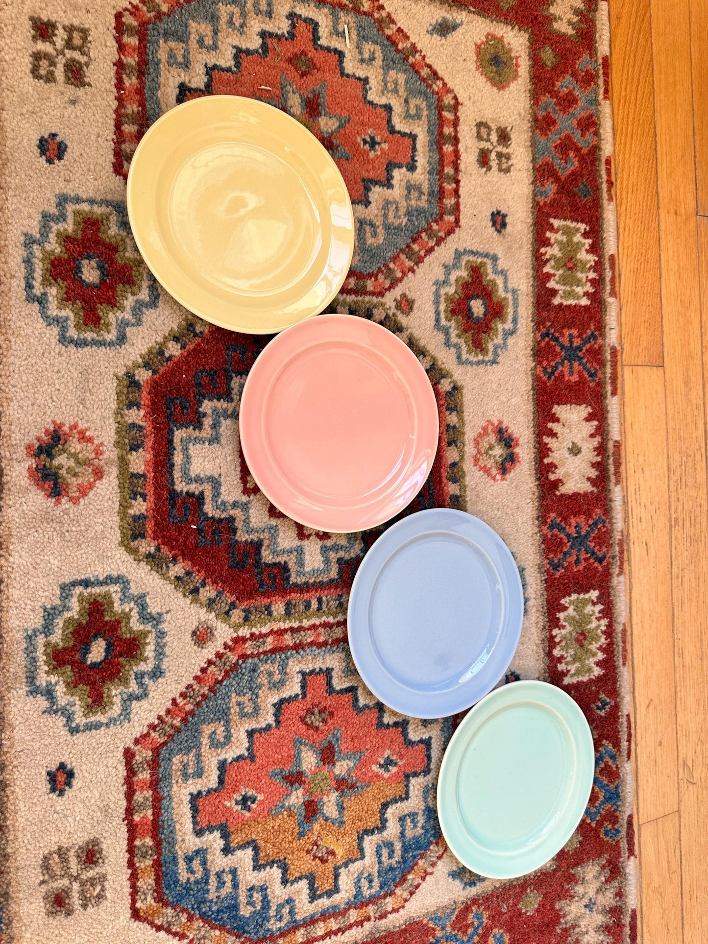 Lu-Ray Pastels Dessert Dishes | Mid Century Dinnerware, Set of 4